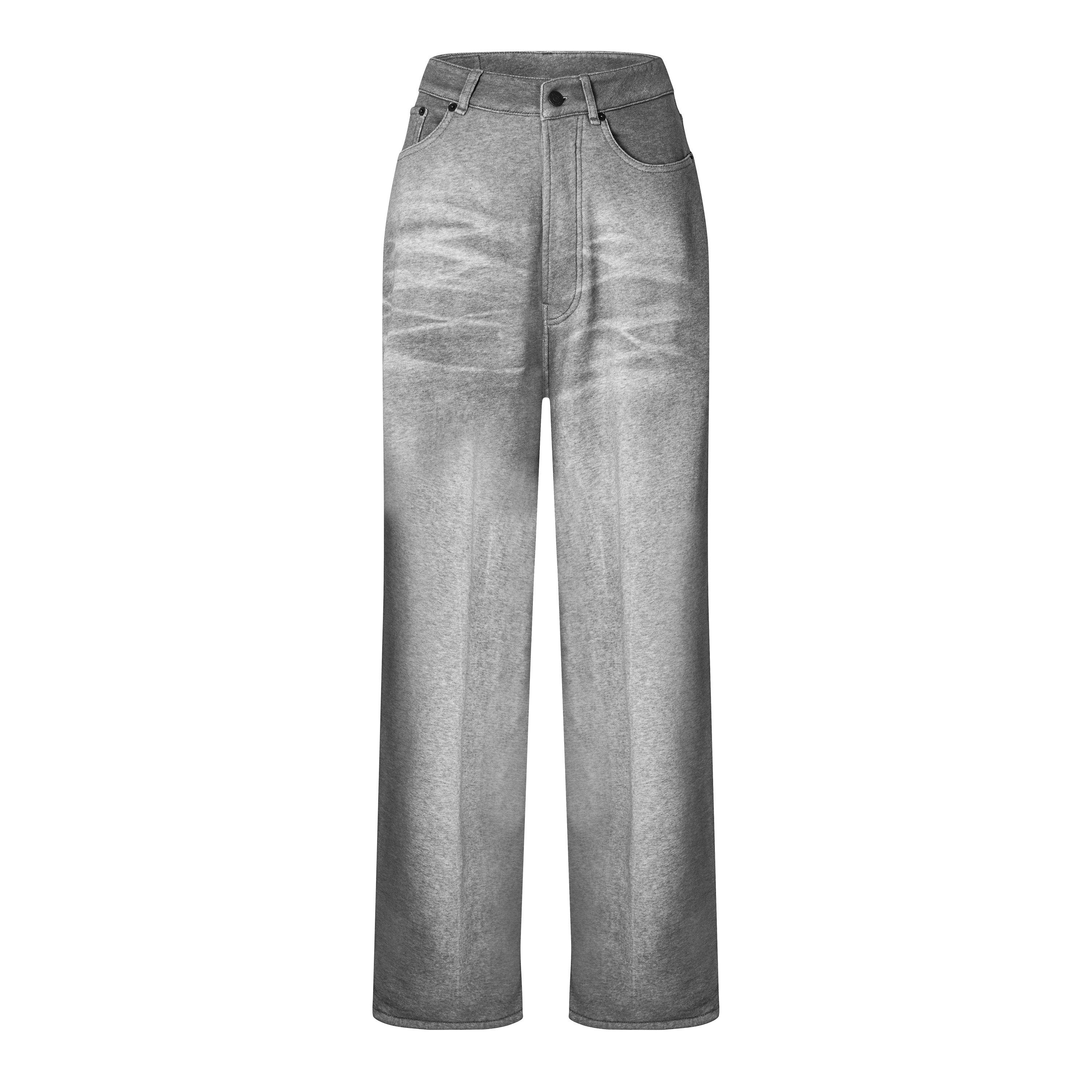 Grey Melange - Acne Studios - Women's Edemi High Rise Relaxed Fit Wide Leg Jeans - 1