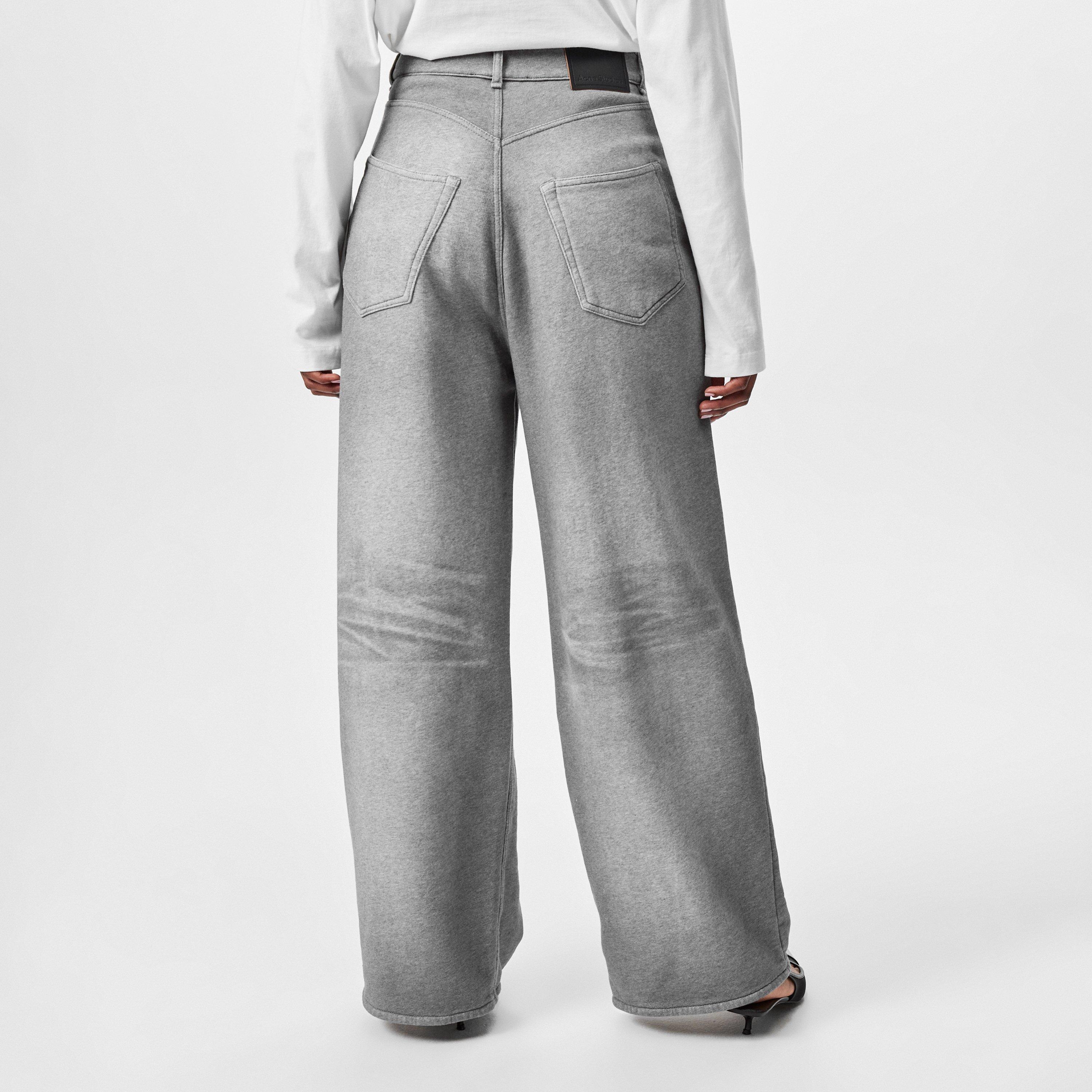 Grey Melange - Acne Studios - Women's Edemi High Rise Relaxed Fit Wide Leg Jeans - 4