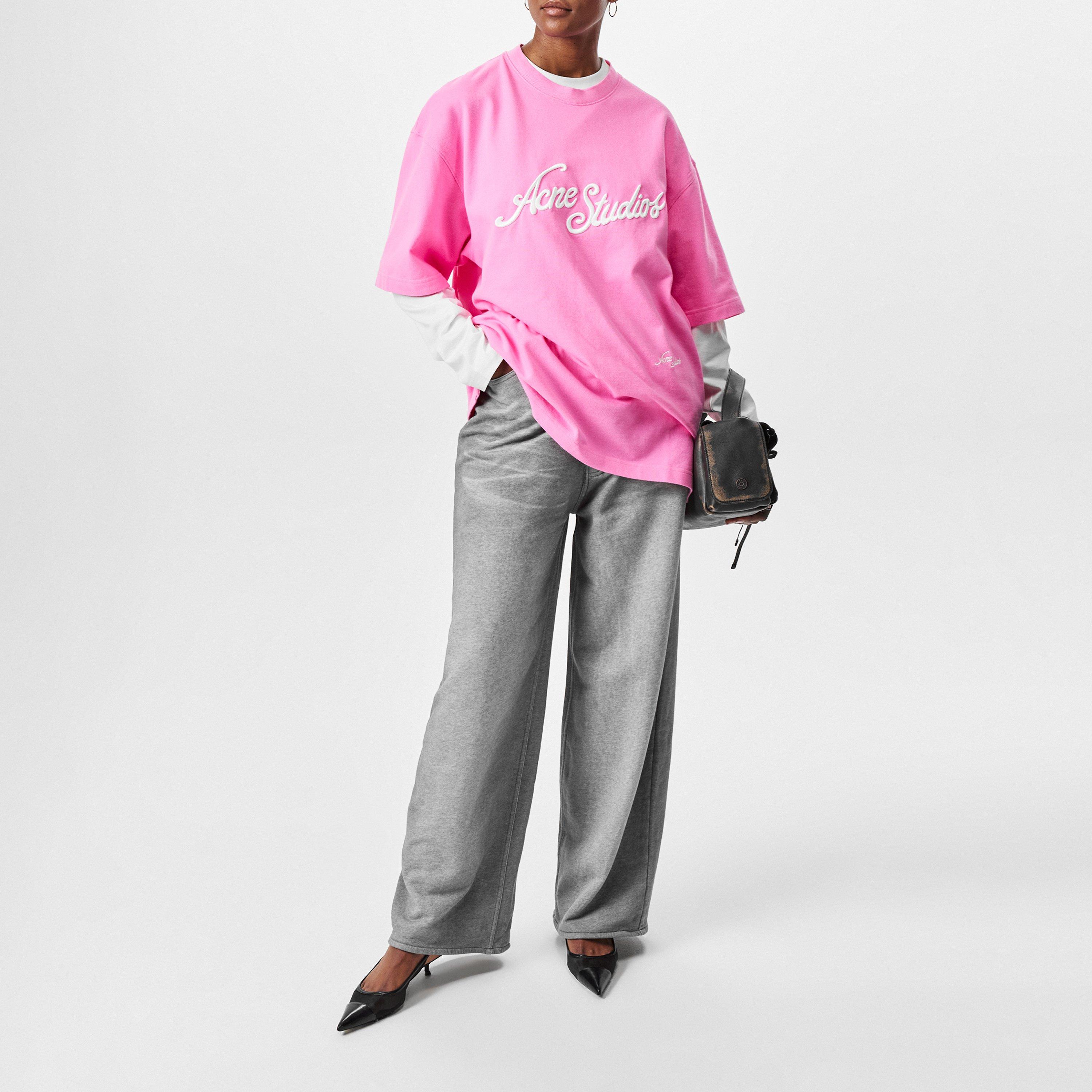 Grey Melange - Acne Studios - Women's Edemi High Rise Relaxed Fit Wide Leg Jeans - 6