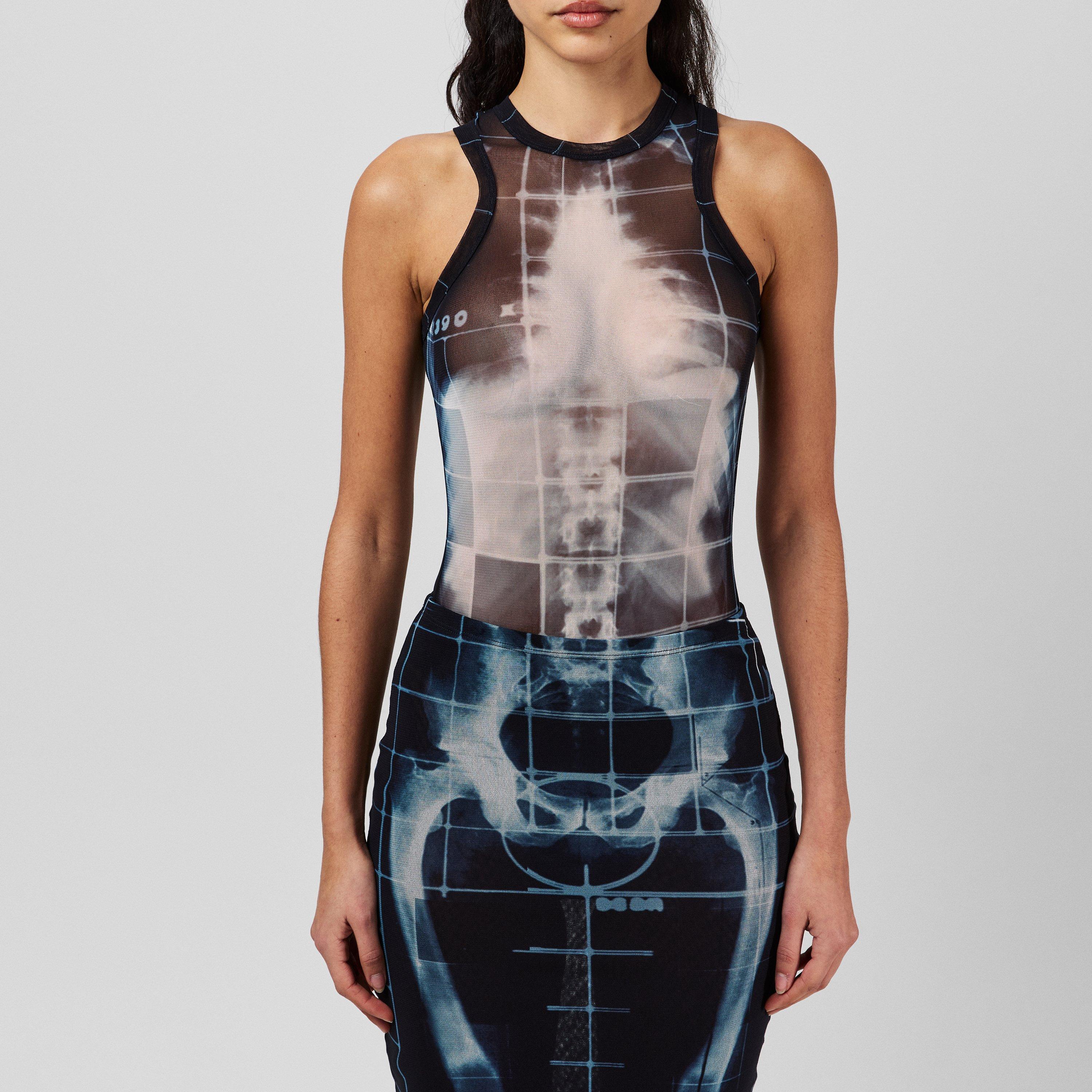 Blk Navy - Jean Paul Gaultier - Women's Mesh Bodysuit - 1