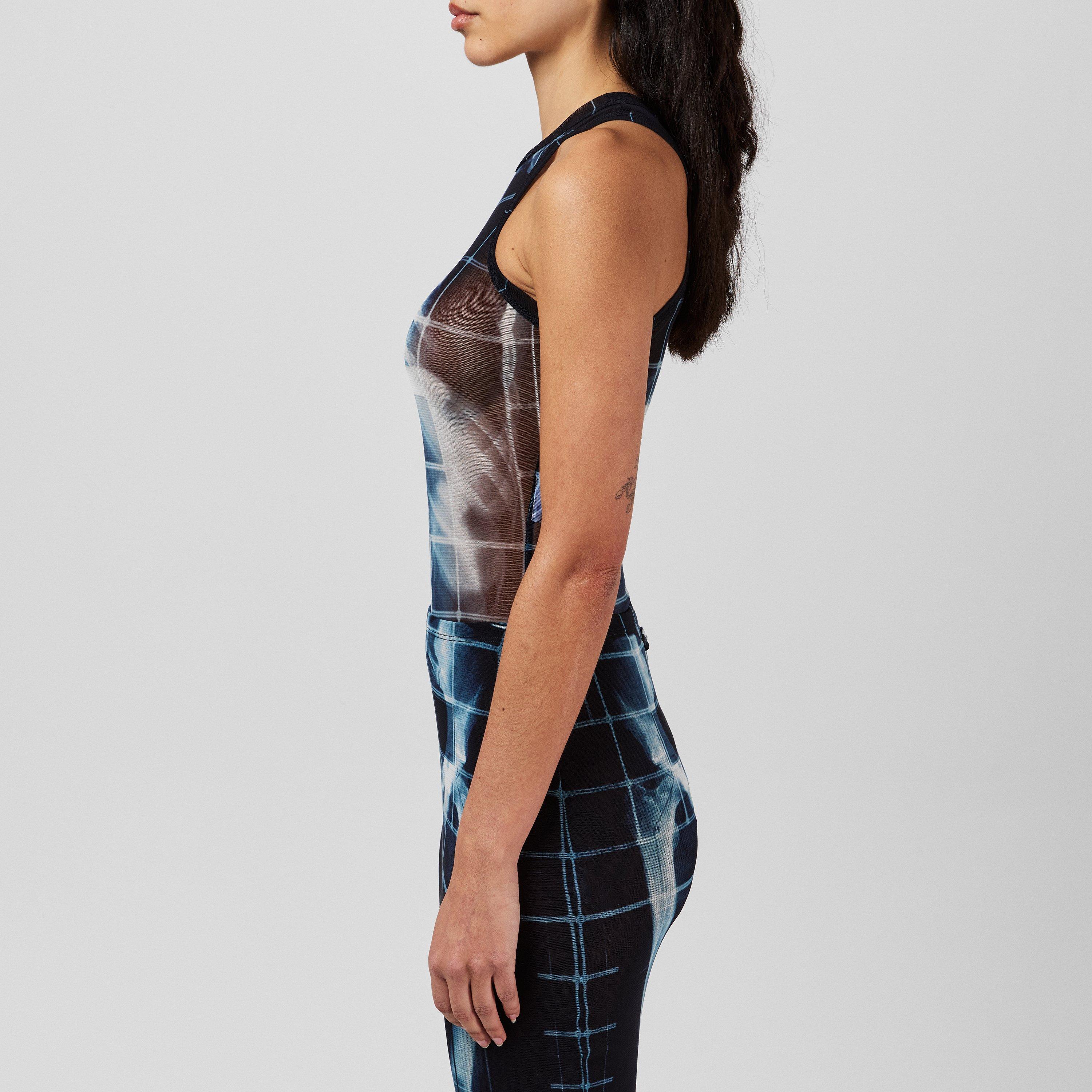 Blk Navy - Jean Paul Gaultier - Women's Mesh Bodysuit - 2