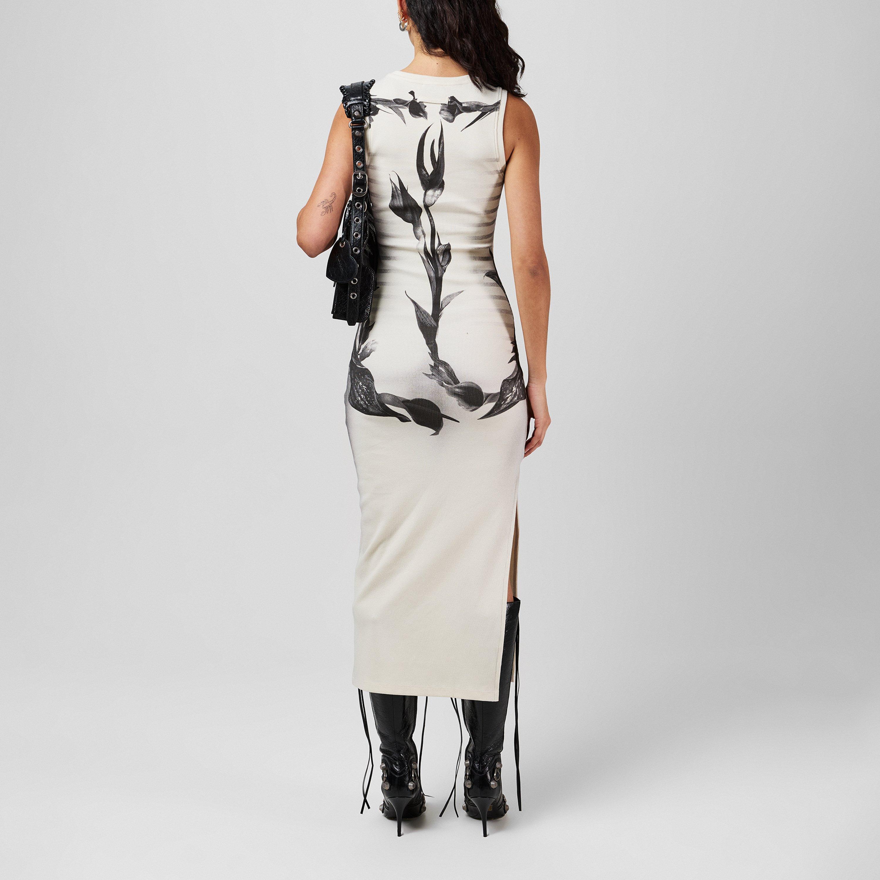 White - Jean Paul Gaultier - Floral-Print Tank Dress - 3