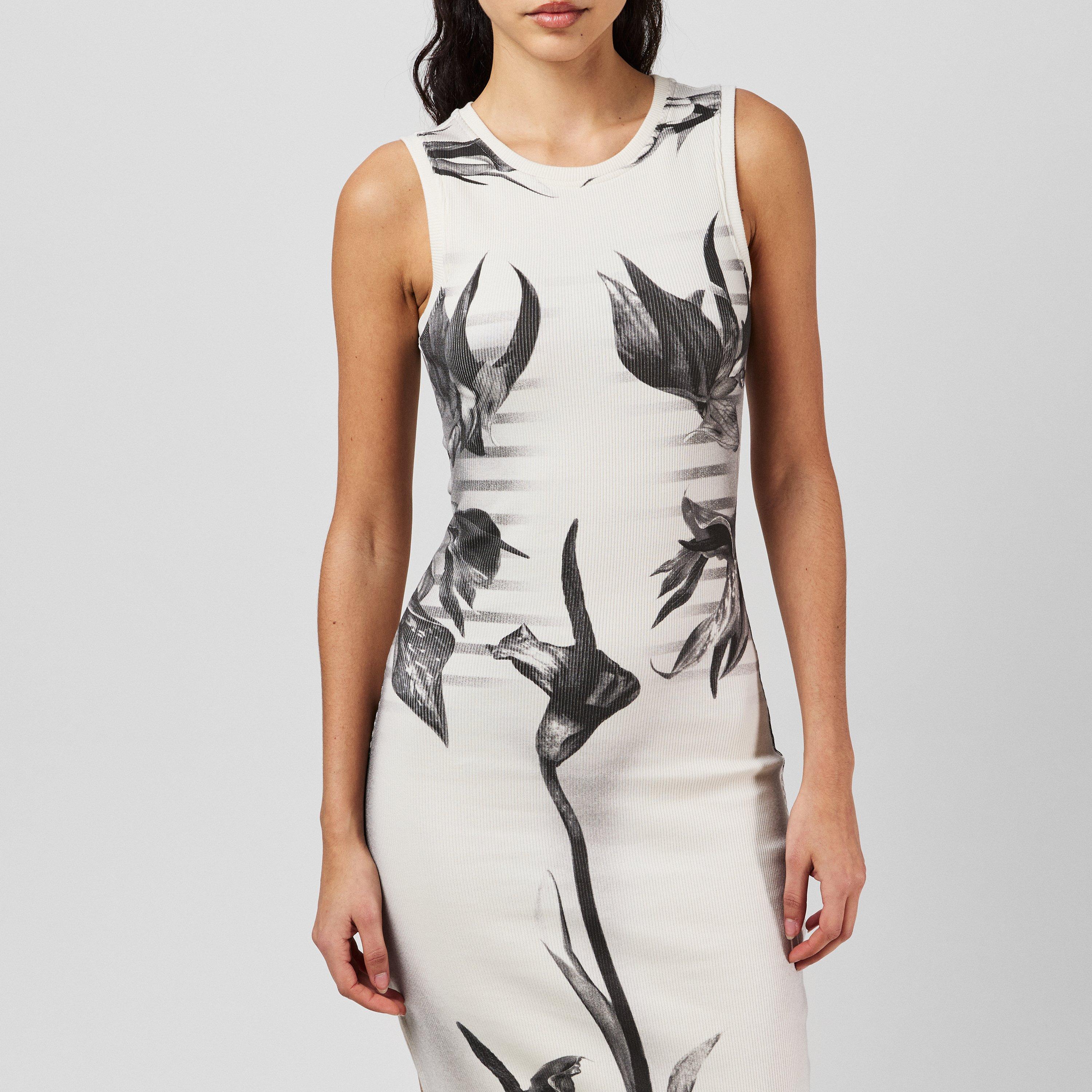 White - Jean Paul Gaultier - Floral-Print Tank Dress - 4