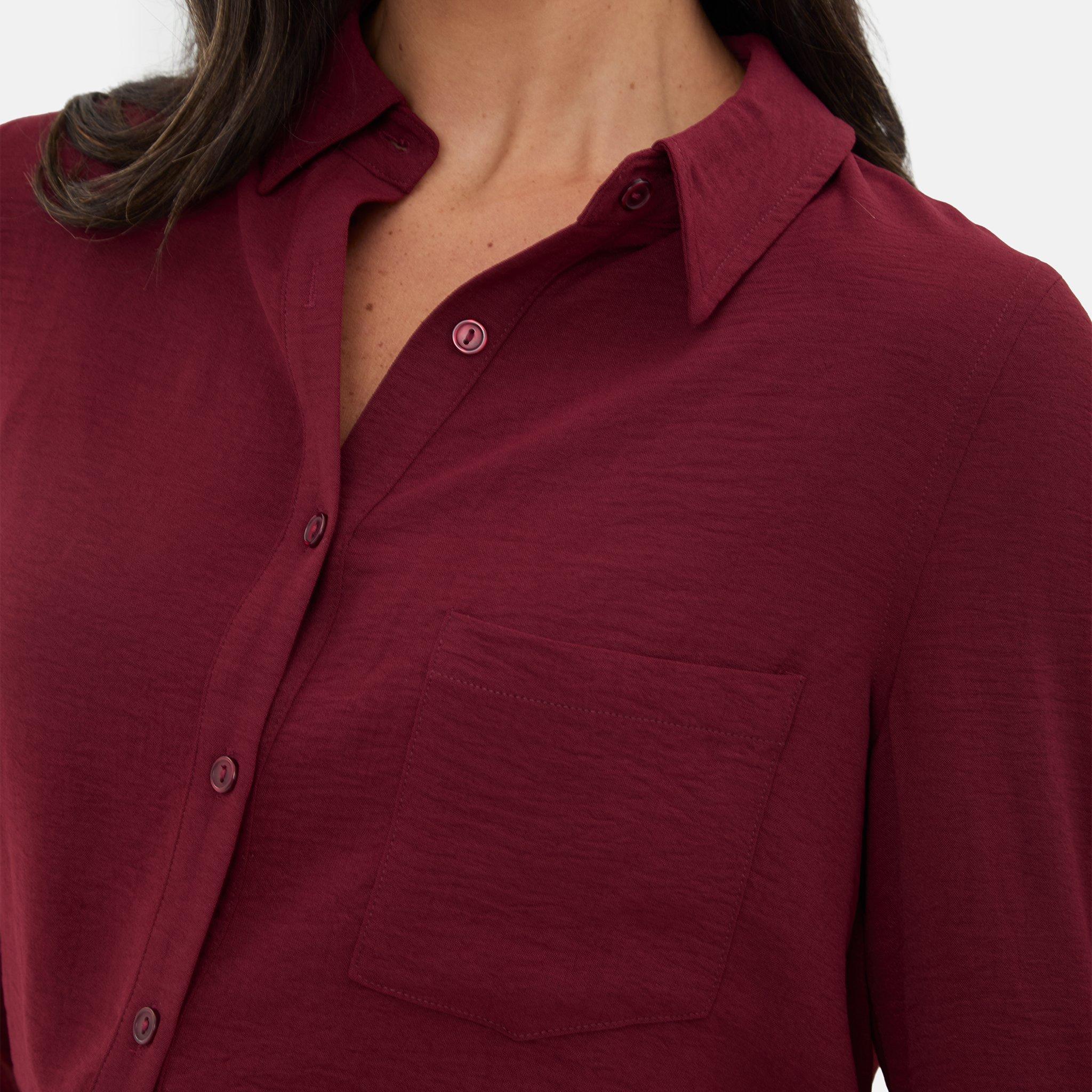 Bourgogne - I Saw It First - Soft Crepe Long Sleeved Shirt - 4