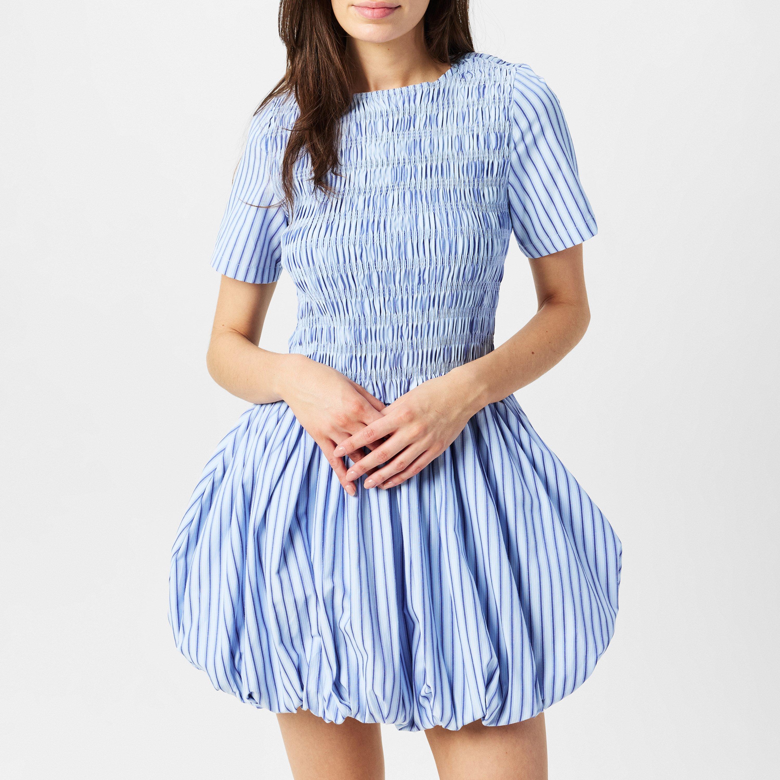 Blue/Black - AmyLynn - Women's Eleanor Puffball Mini Dress - 3