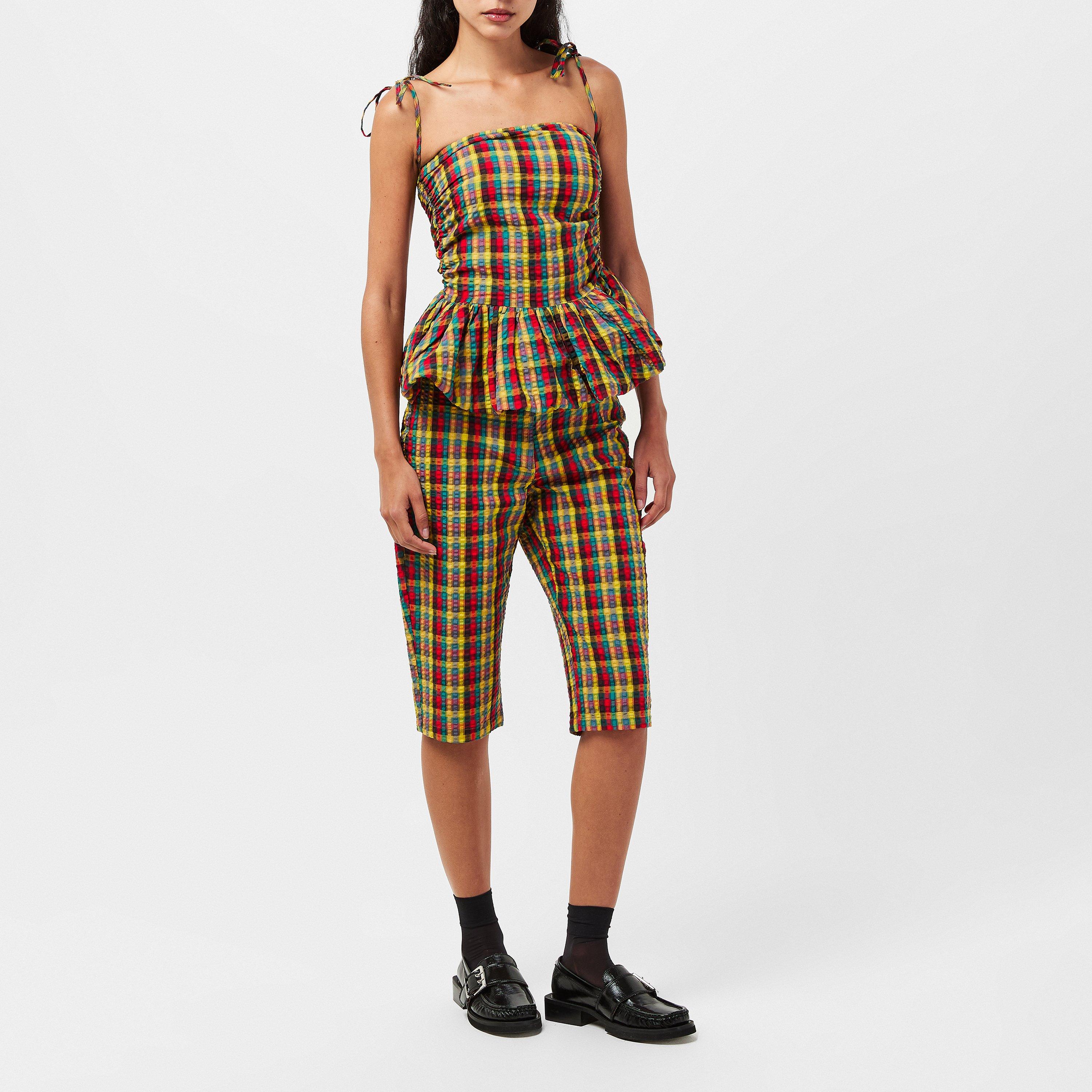 Red/Green Chk - AmyLynn - Women's Sabrina Cigarette Trousers - 6