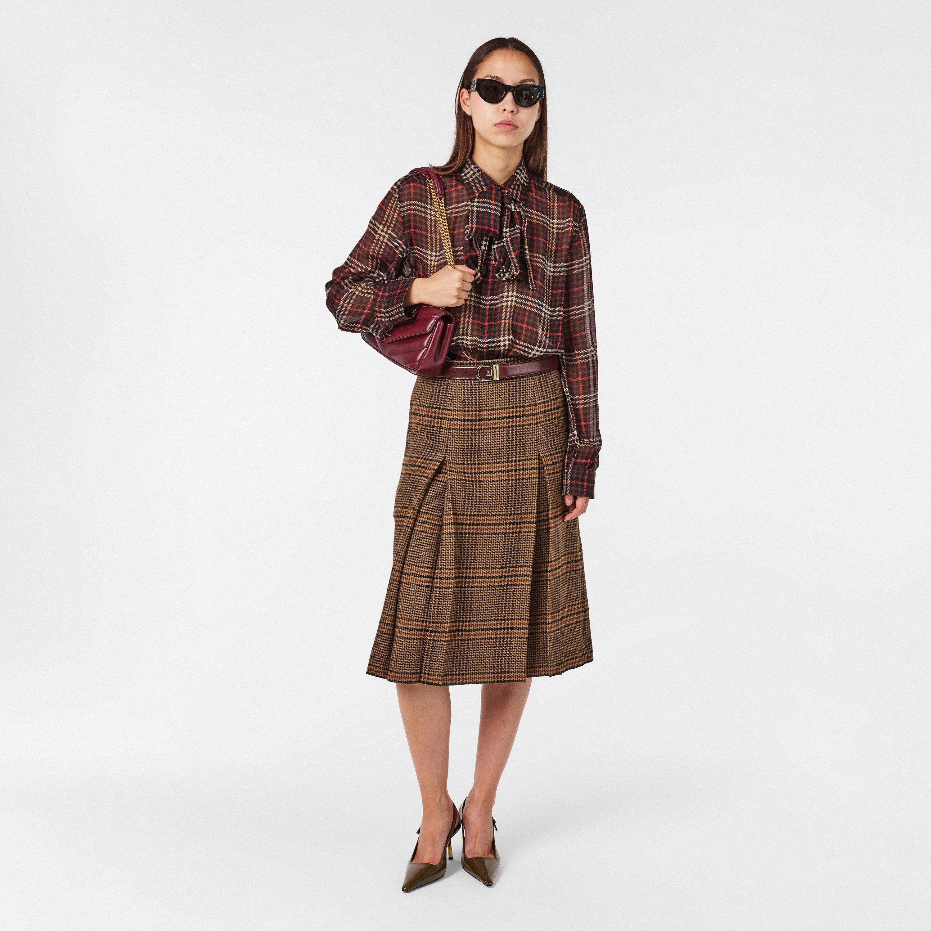 Marron - Saint Laurent - Women's Midi Skirt - 6