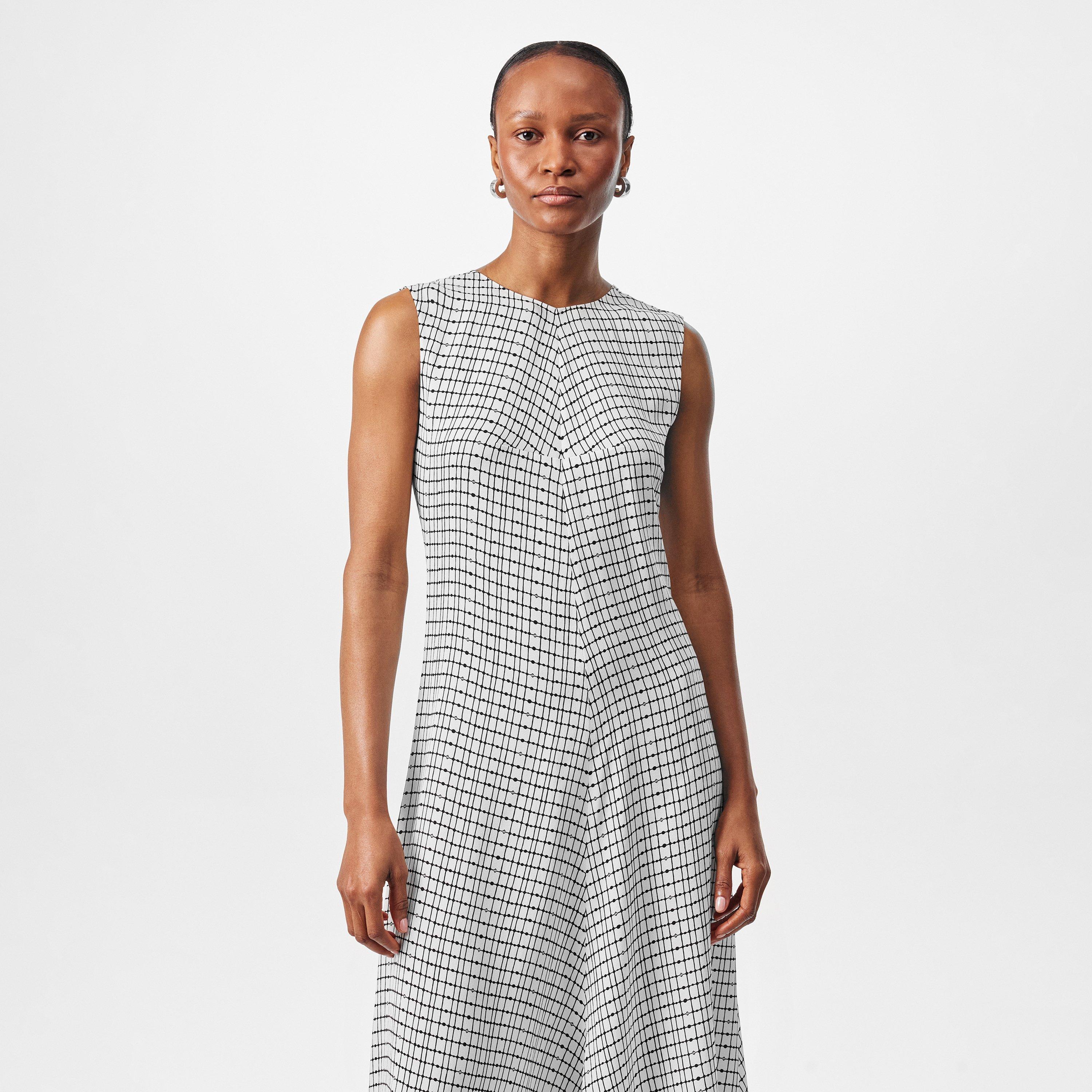 Off White - Fendi - Silk Sleeveless Midi Dress - 3