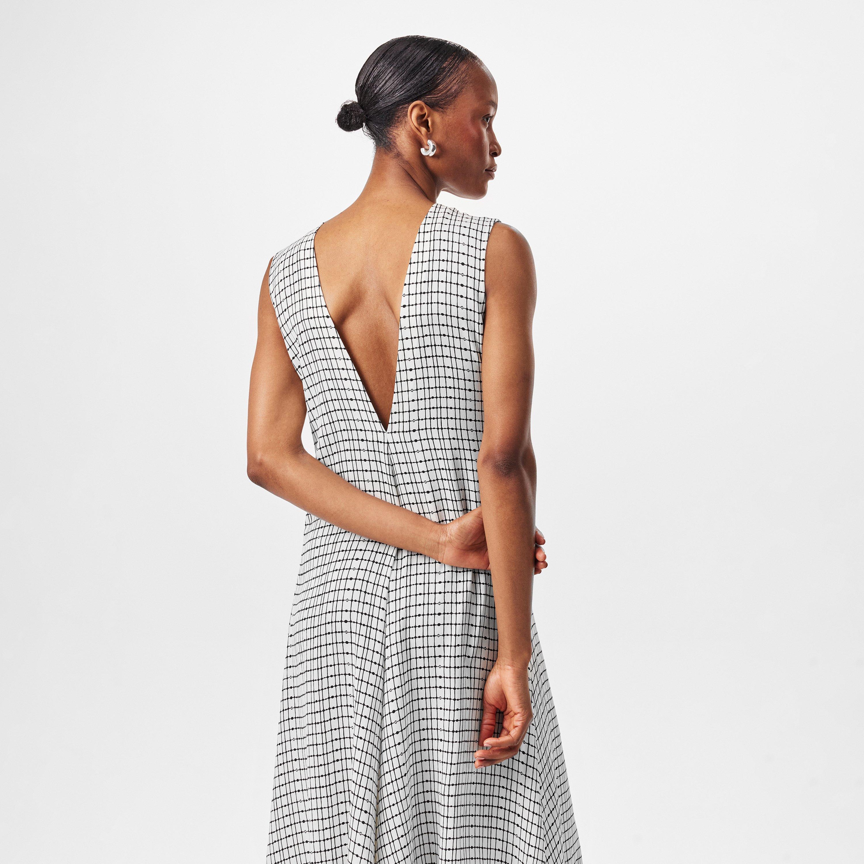 Off White - Fendi - Silk Sleeveless Midi Dress - 4