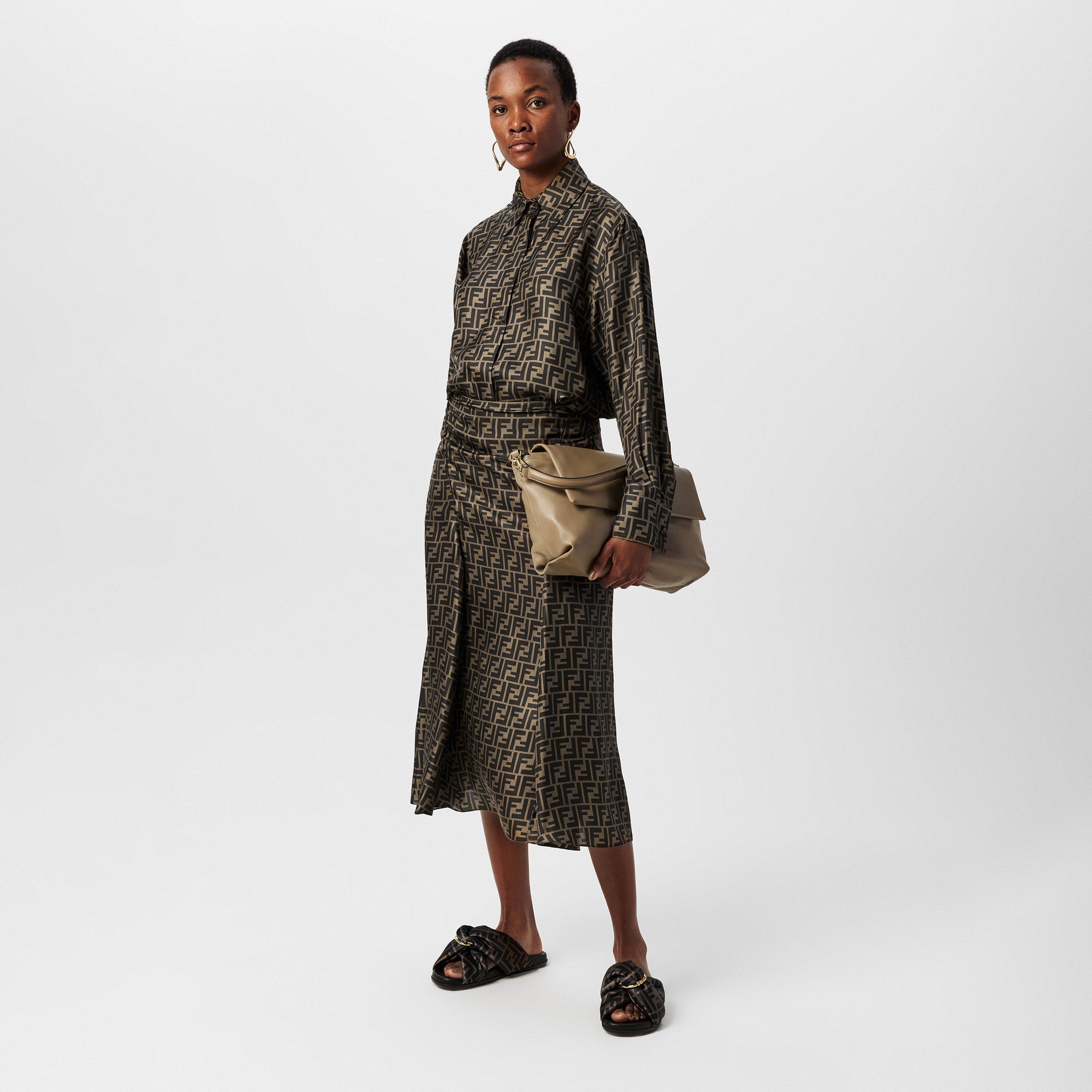 Tobacco - Fendi - Jacquard Silk Shirt - 6