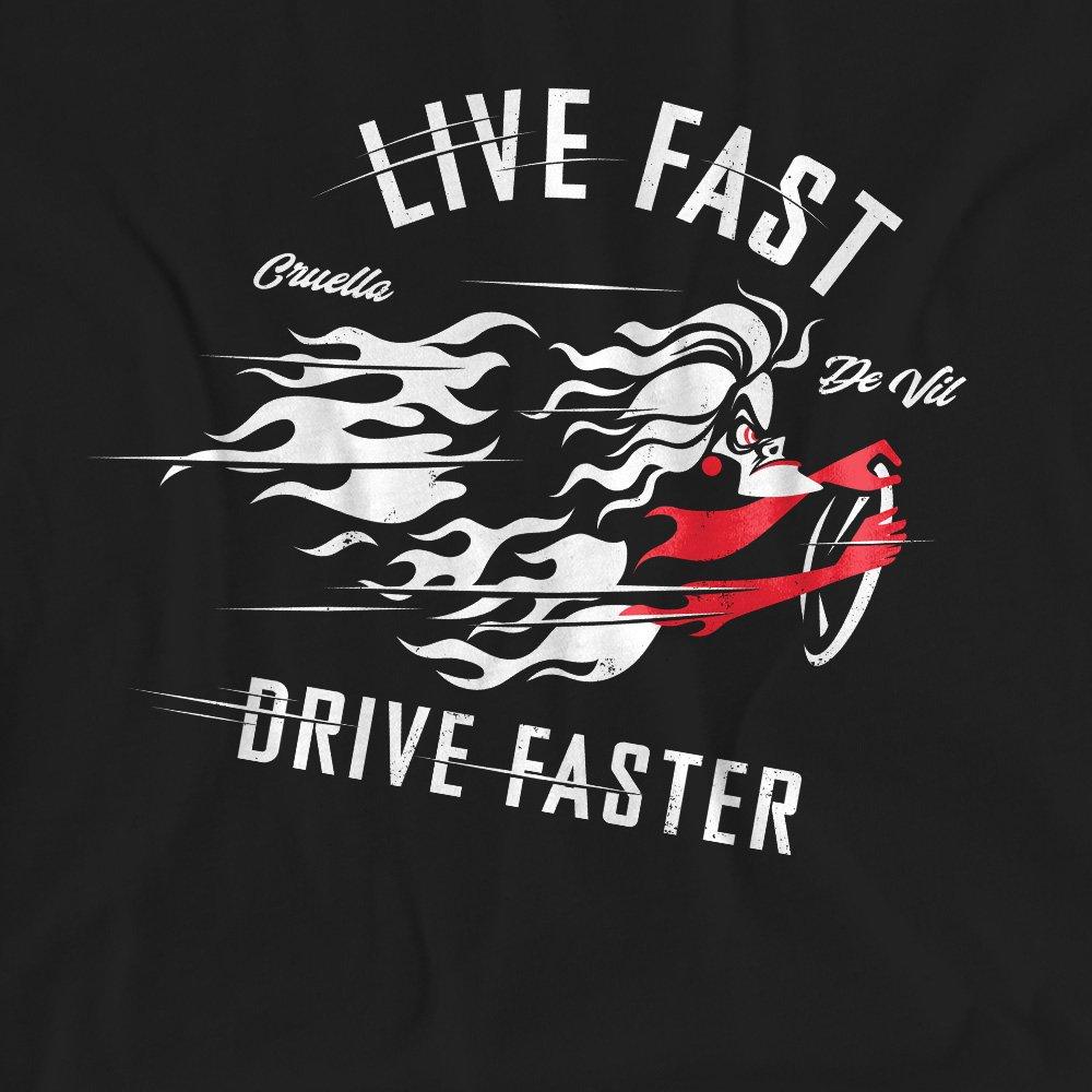 Black - Disney - Live Fast Drive Faster With Cruella De Vil T-Shir - 2