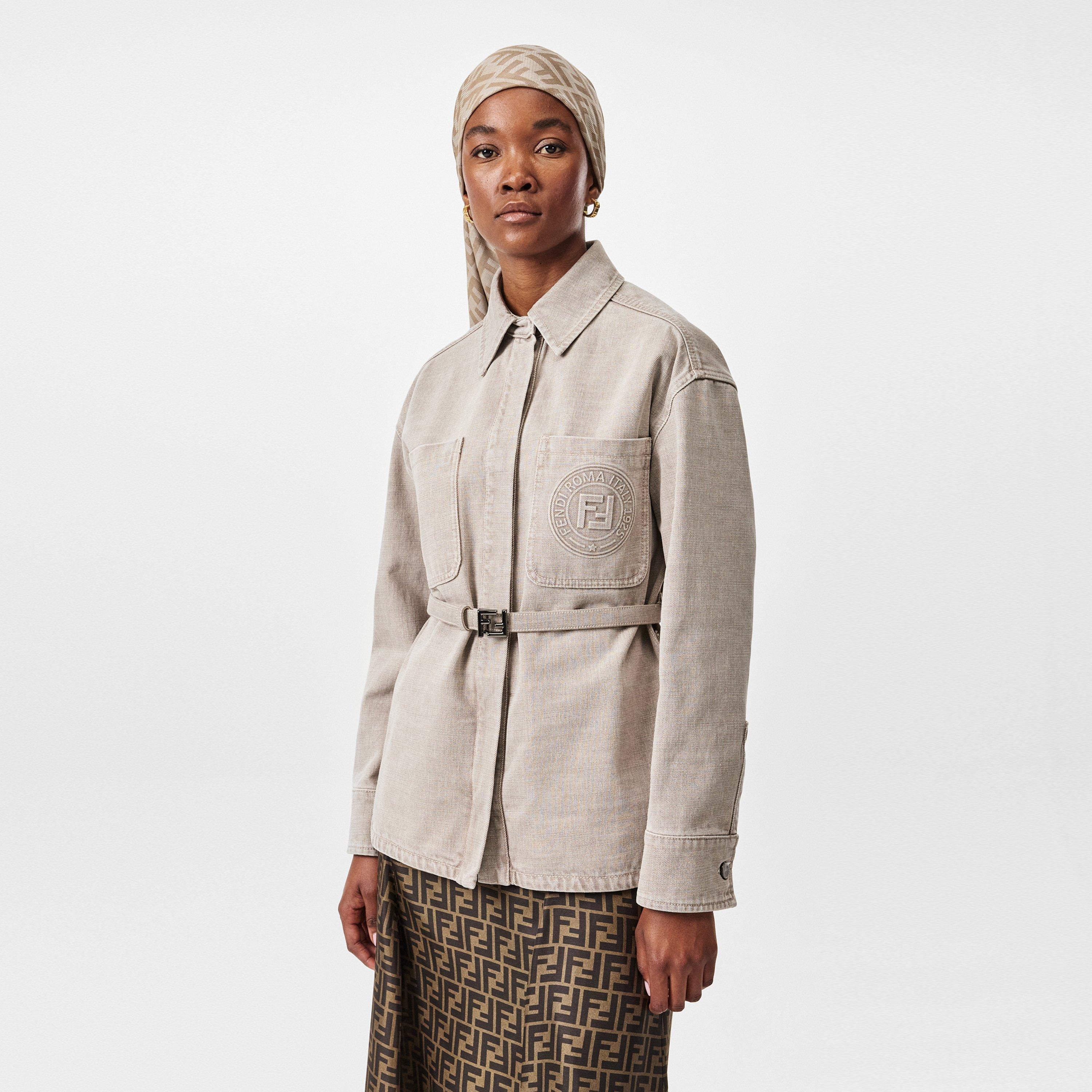 Toffee - Fendi - Women's  Cotton Long Sleeve Denim Jacket - 3