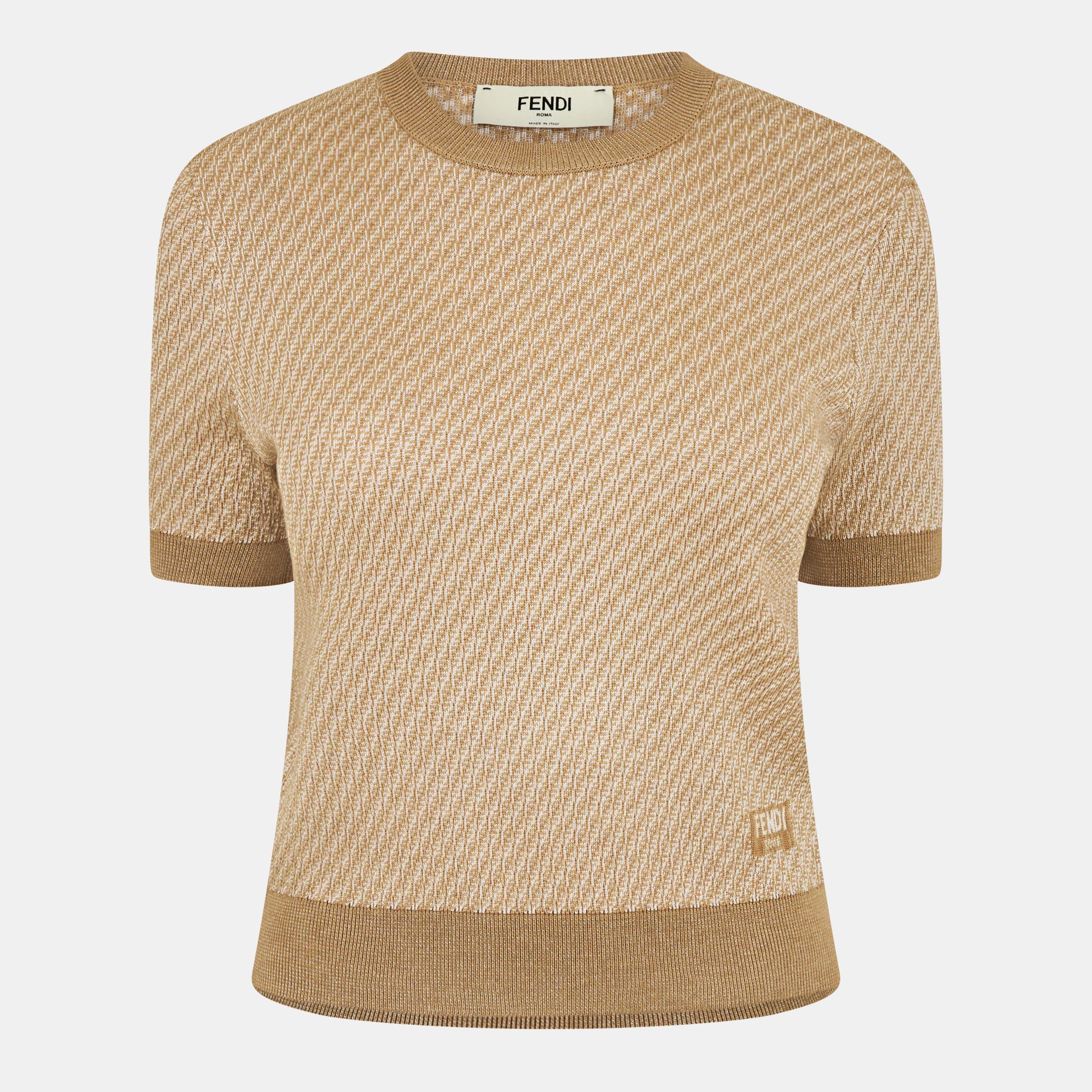 Fendi Logo Short Sleeve Knit Jumper | Cruise Fashion