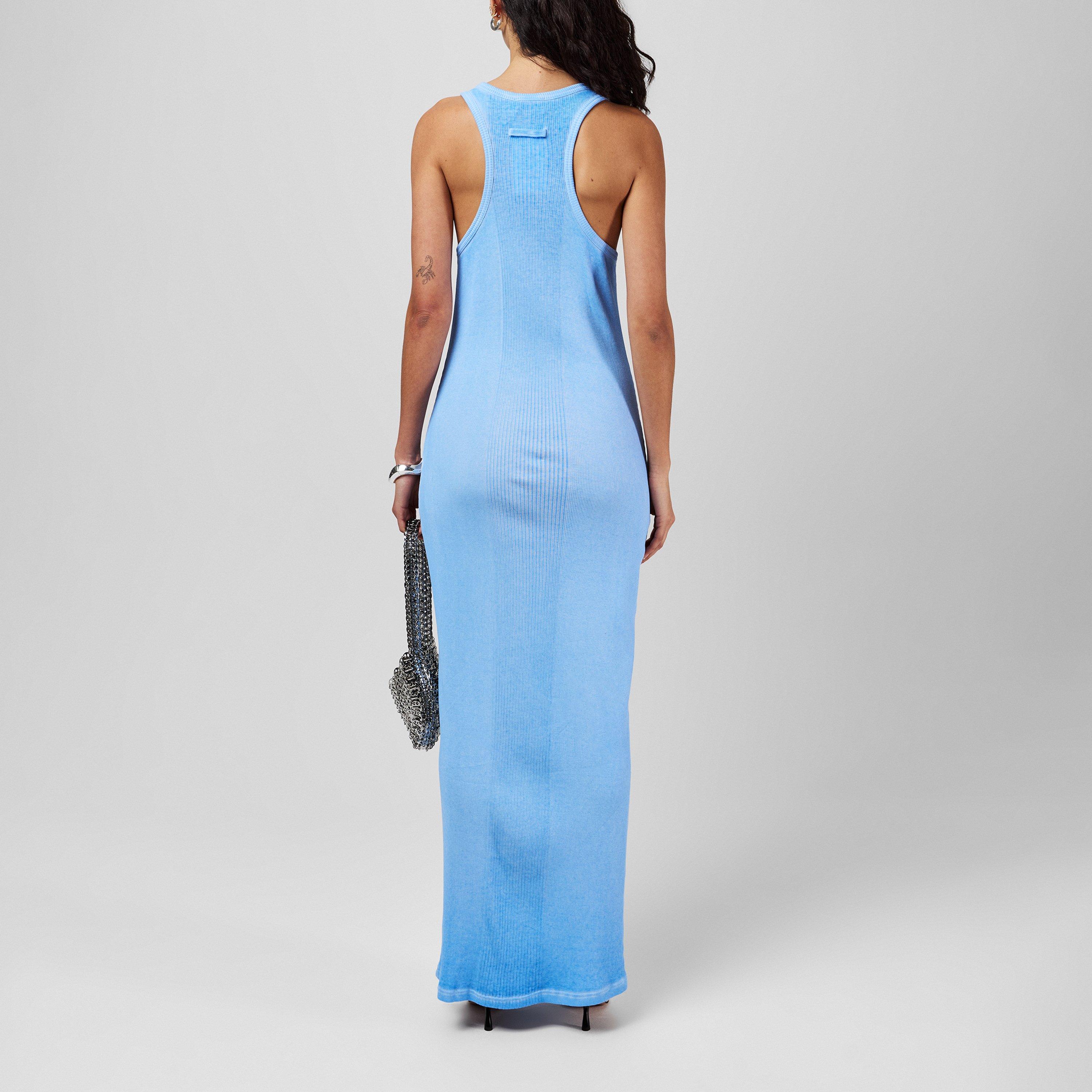 Baby Blue - Jean Paul Gaultier - Women's Buckle Detail Maxi Dress - 3