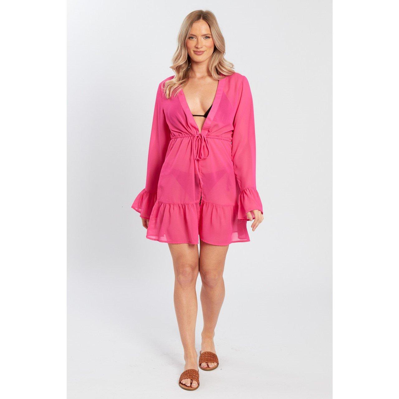 Influence Shorts Floral Sleeve Kimono Dressing Gown