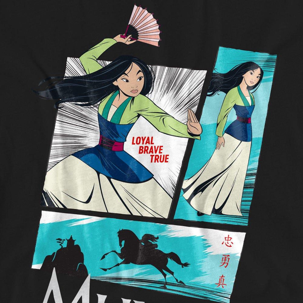 Black - Disney - Mulan Action Panels T-Shirt Black - 2