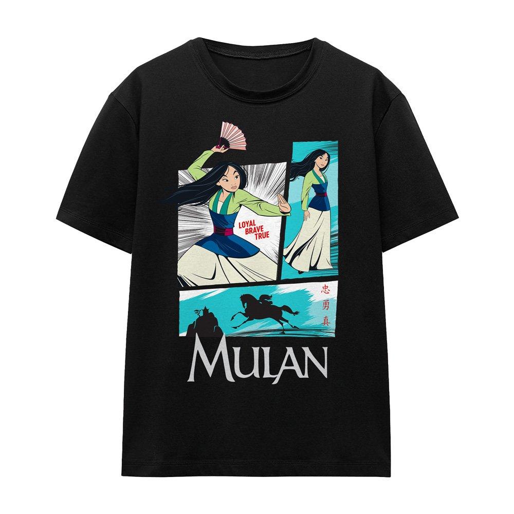 Black - Disney - Mulan Action Panels T-Shirt Black - 4