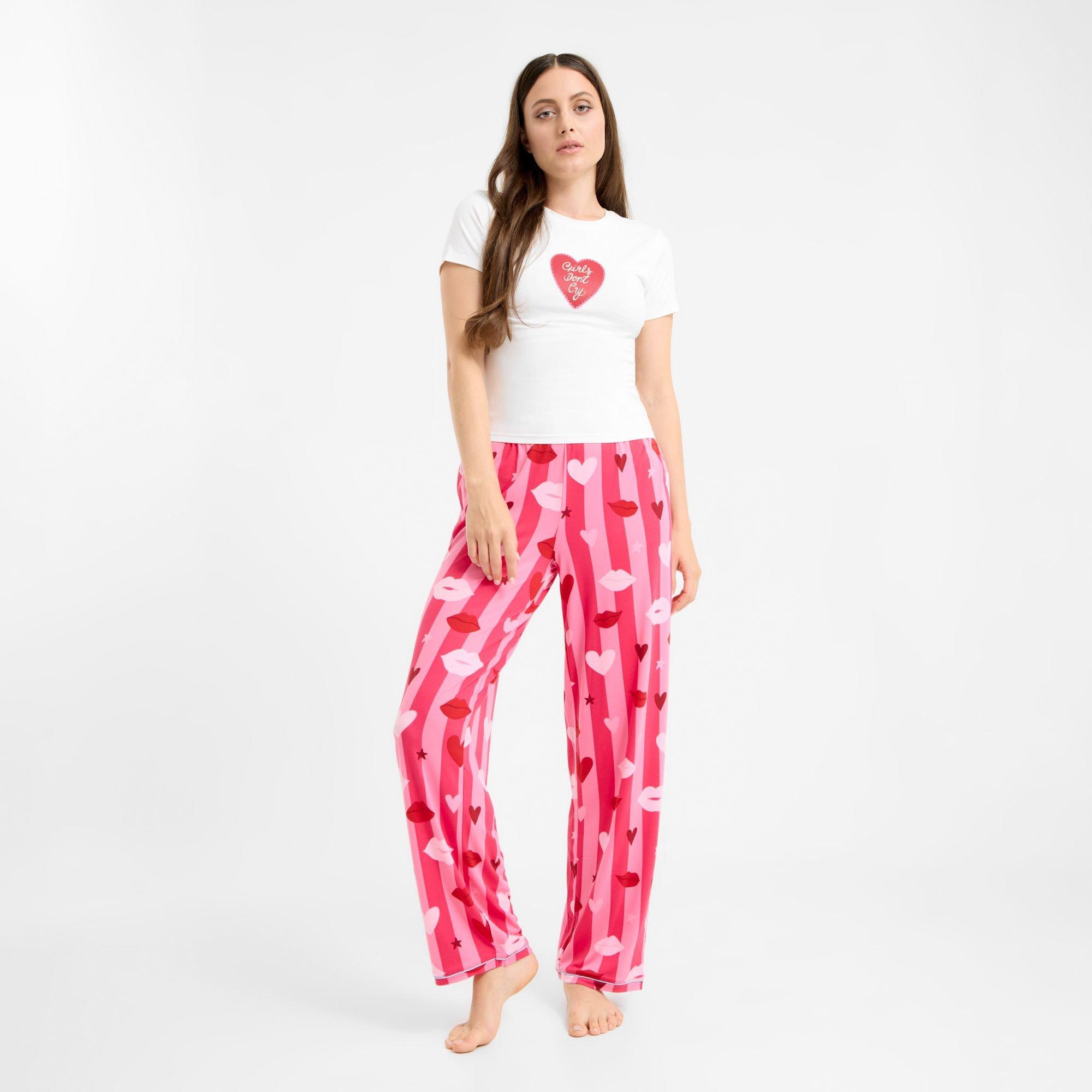 White - Urban Threads - Women's Pyjama Short Sleeve Top - 7