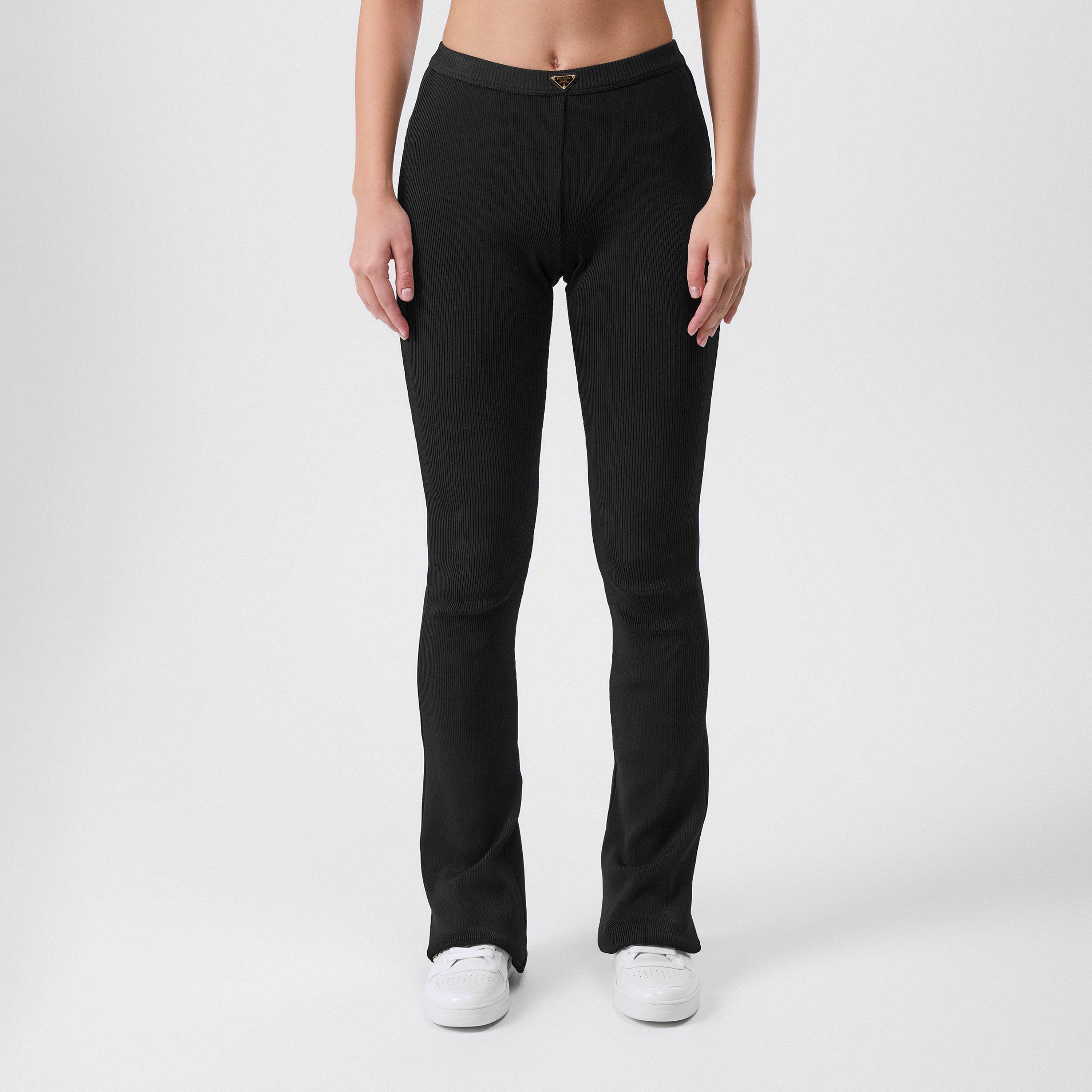 Nero - Prada - Logo Flared Trousers - 3