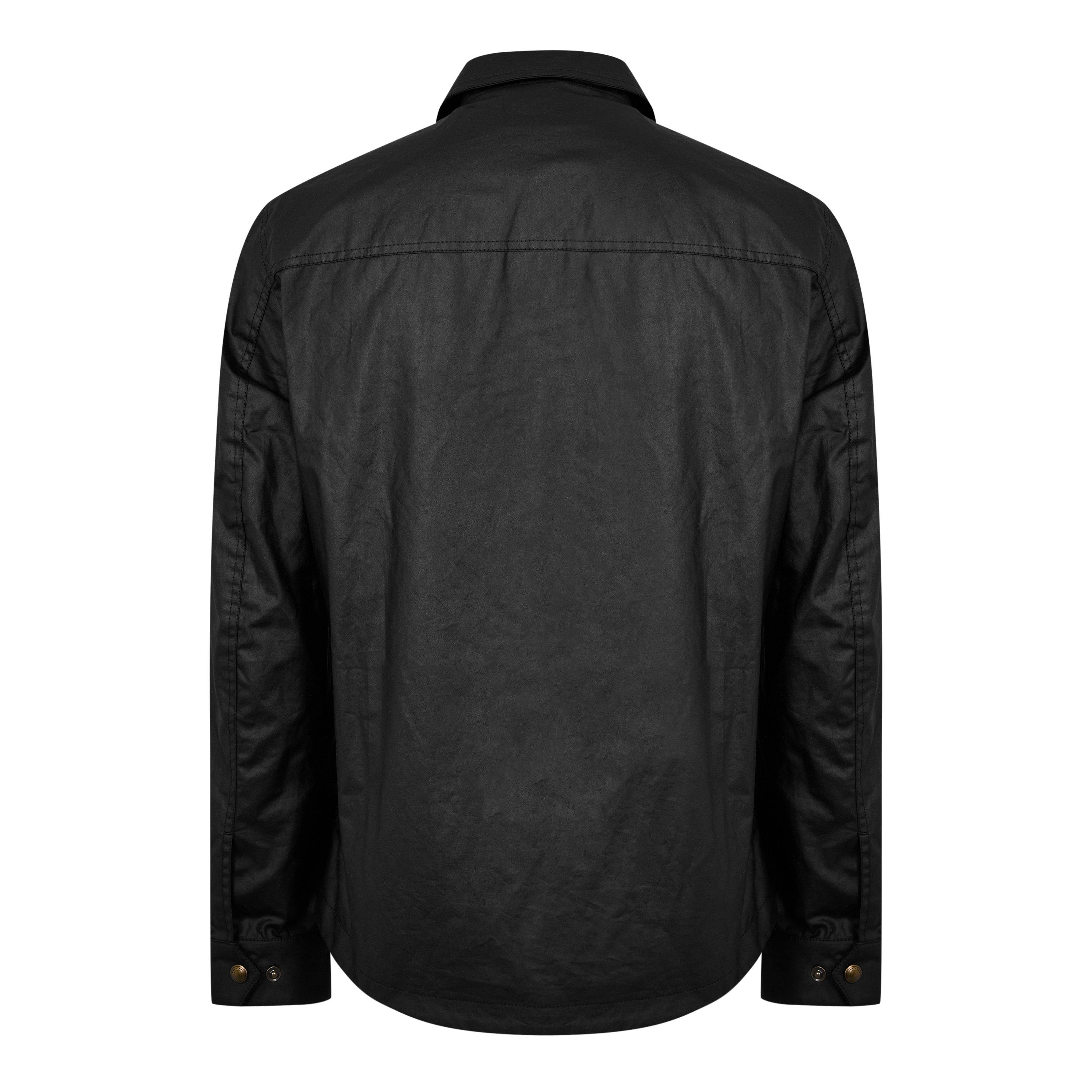 Black - Belstaff - Men's Tour Waxed Cotton Waterproof Long Sleeve Overshirt - 2