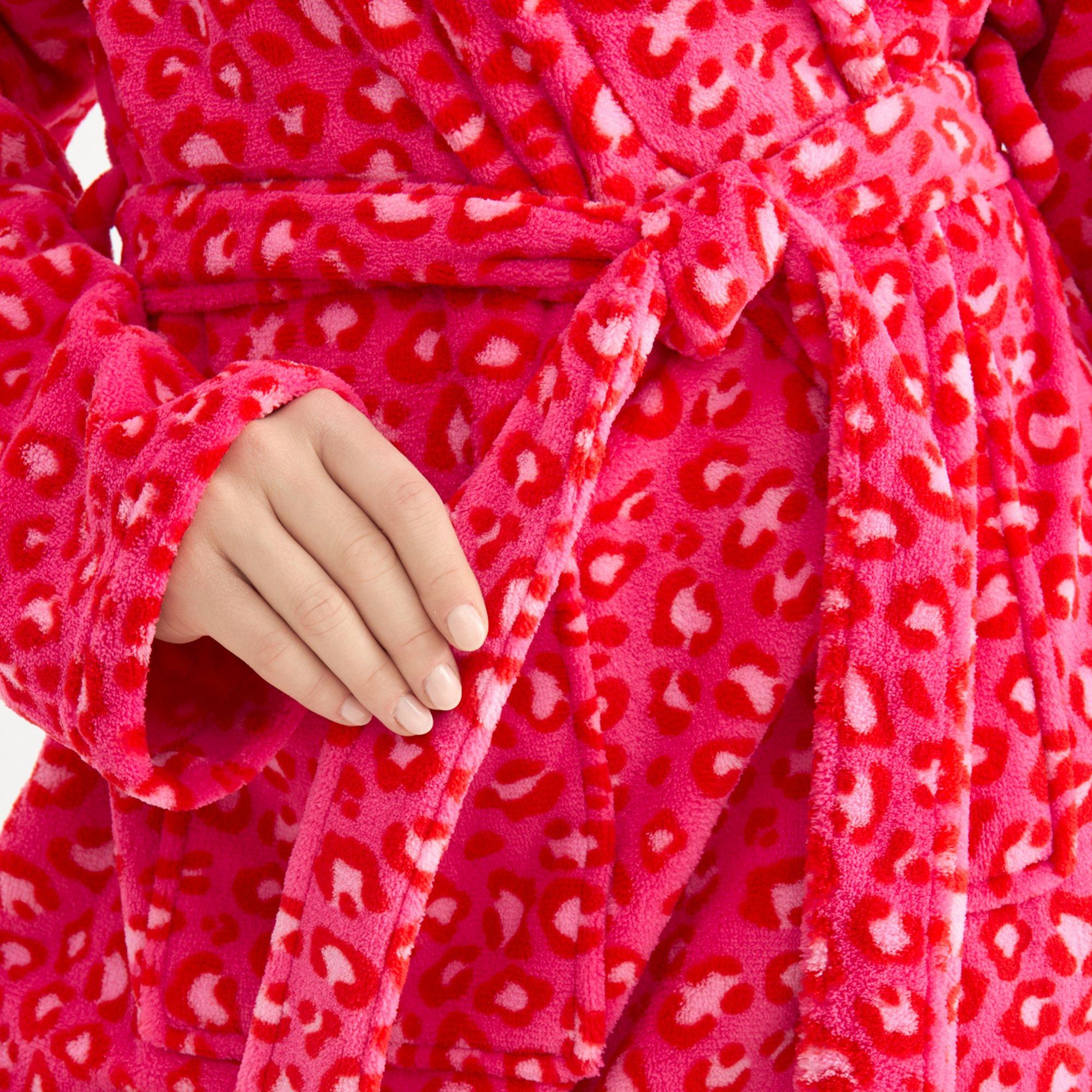 ladies long satin dressing gown Women's Silk Long Robe in Pink