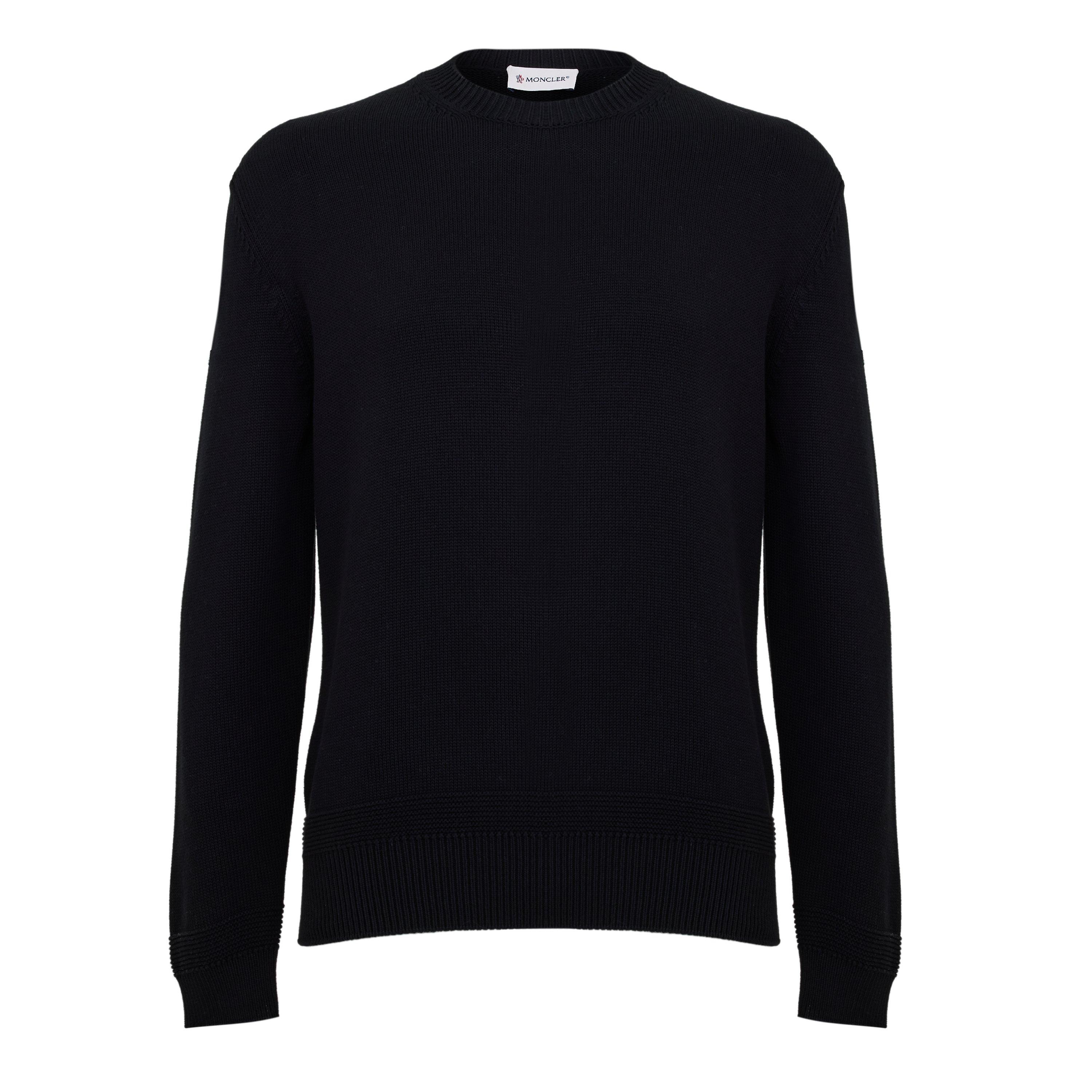 Black 999 - Moncler - Moncler Crew Knit Sn62 - 1