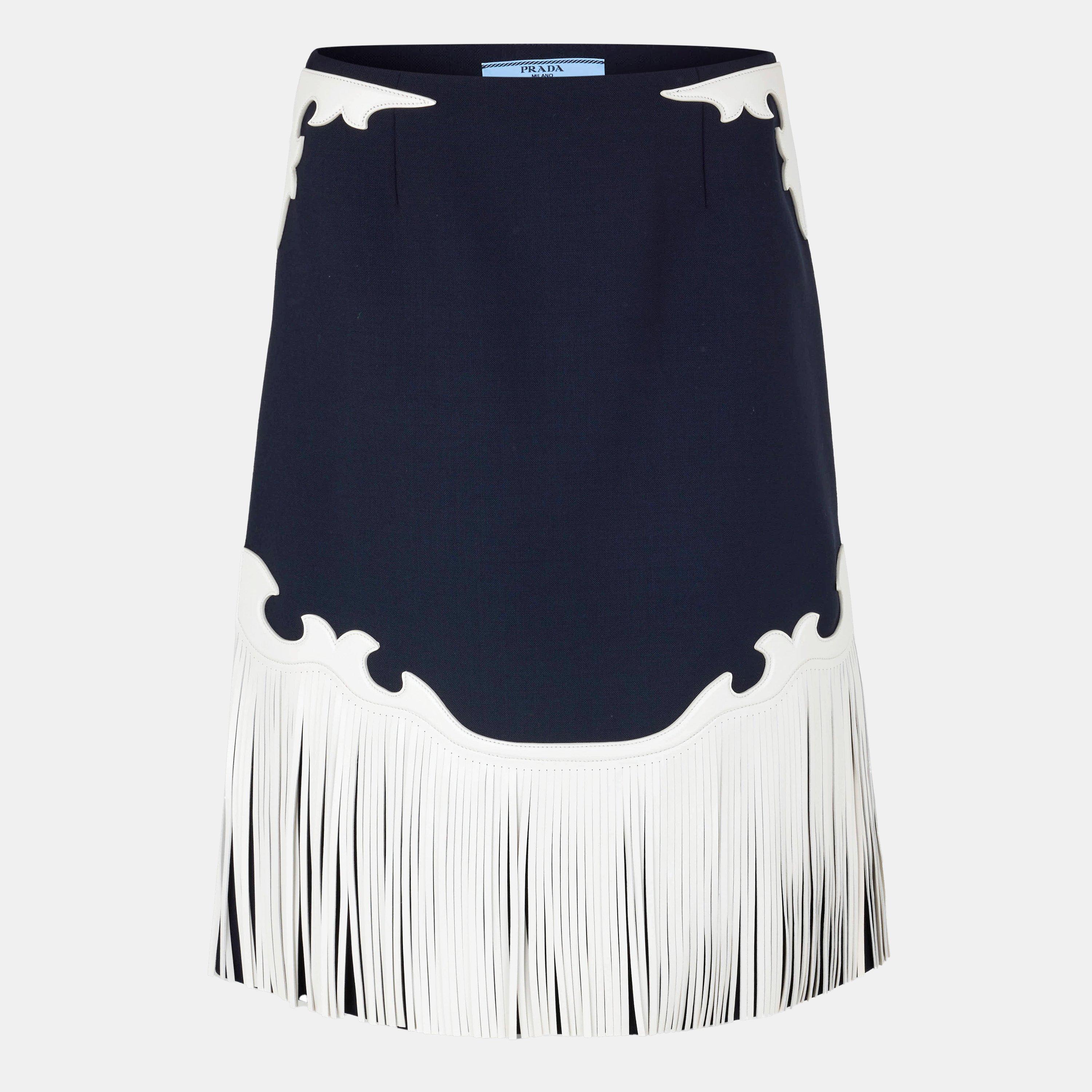 BLEU - Prada - Fringe Midi Skirt - 1