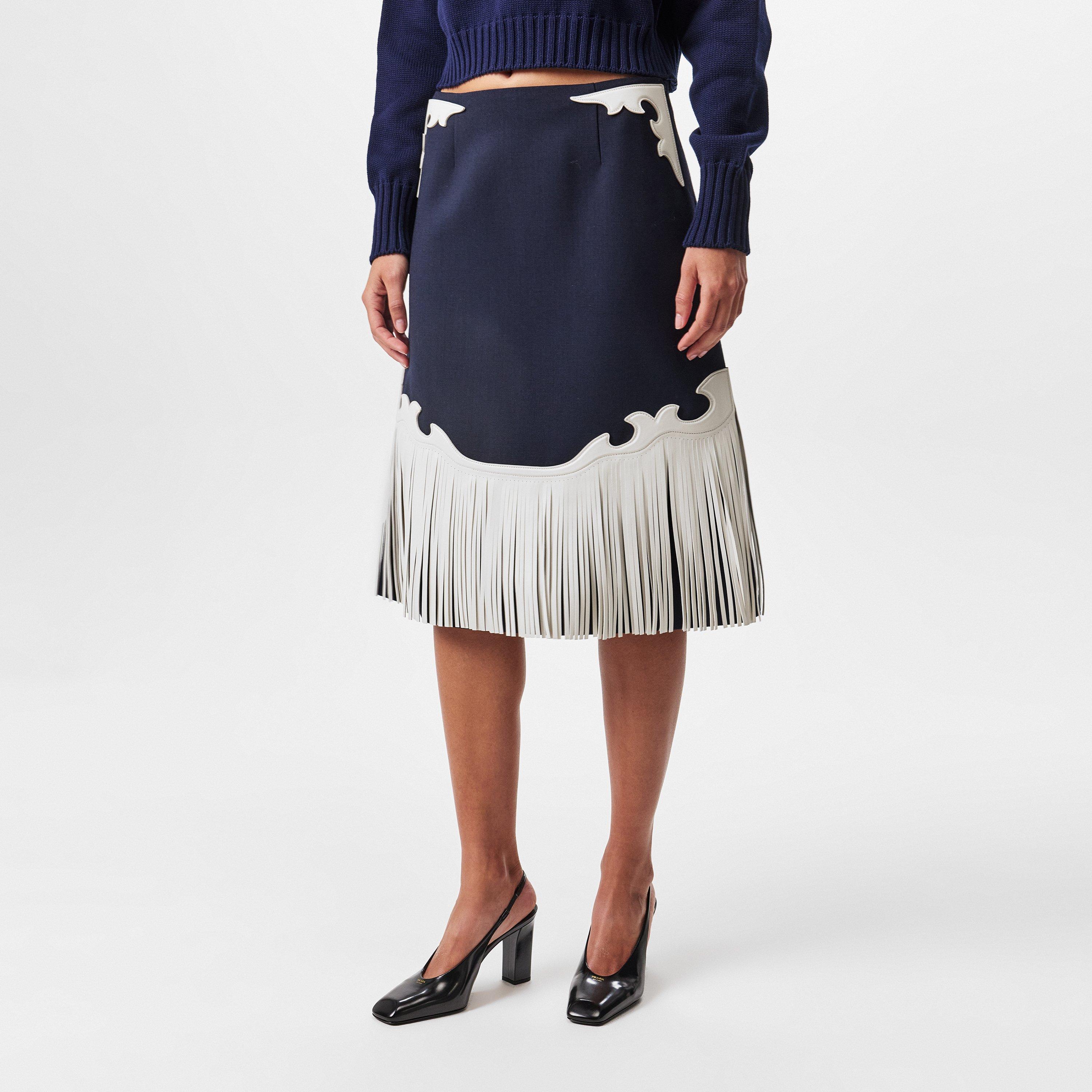 BLEU - Prada - Fringe Midi Skirt - 3
