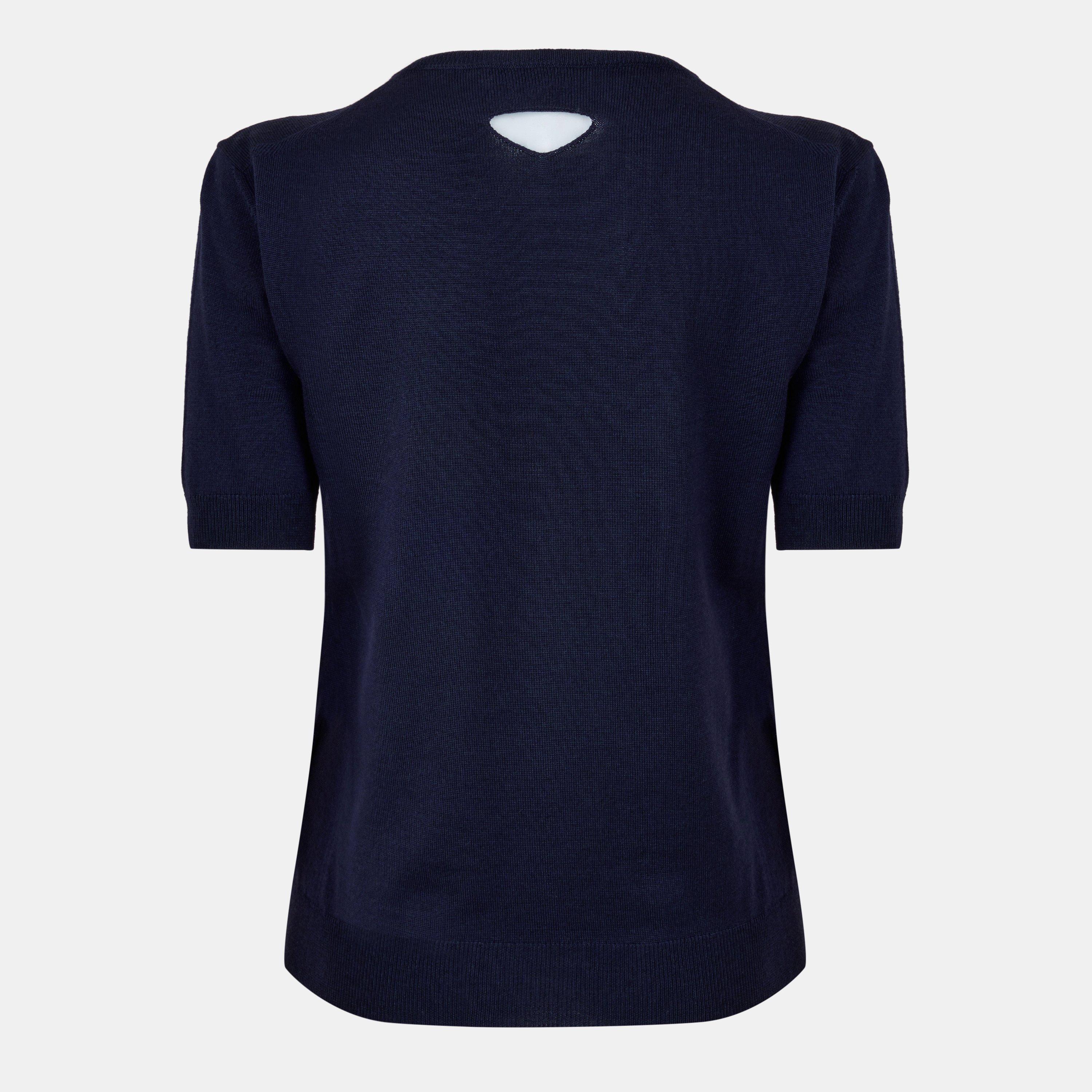 BLEU - Prada - Women's Knitted Crew Neck Jumper - 2