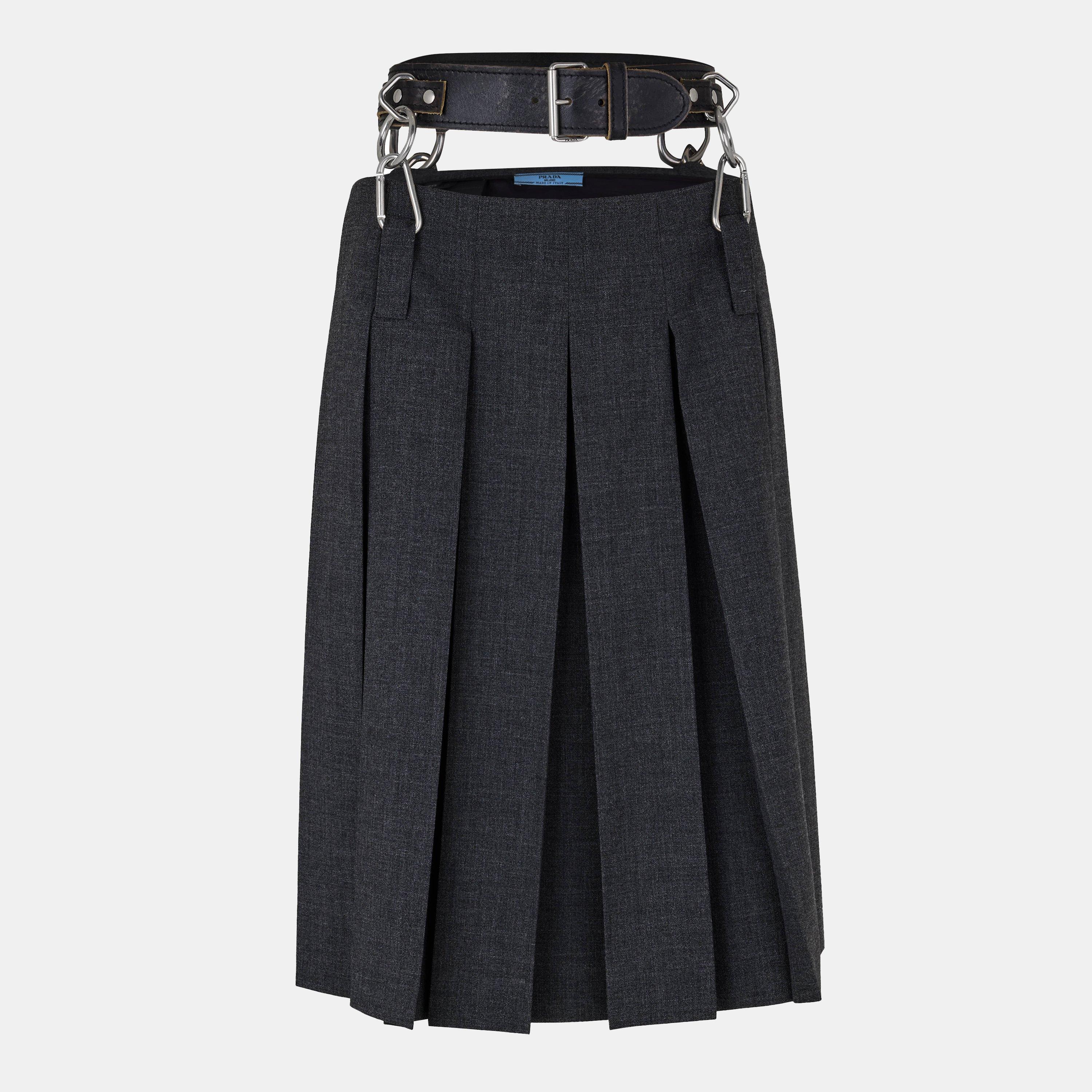ARDESIA - Prada - Women's Pleat Midi Skirt - 1