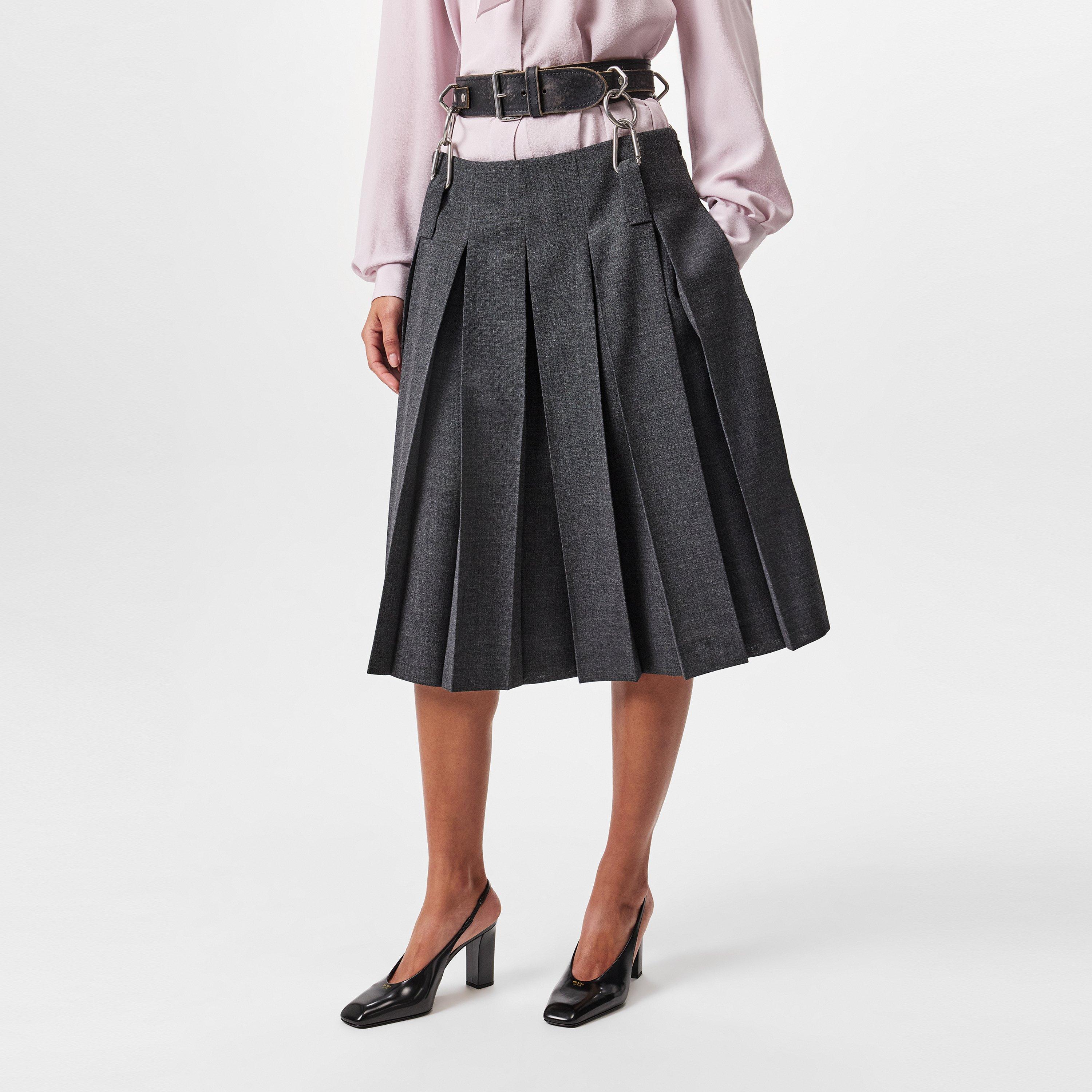 ARDESIA - Prada - Women's Pleat Midi Skirt - 3