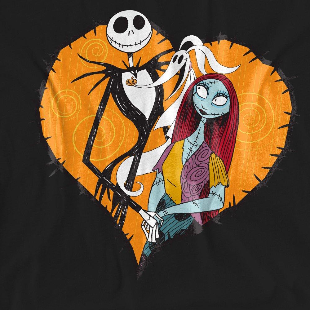 Black - Disney - The Nightmare Before Christmas Jack Sally Heart T- - 2