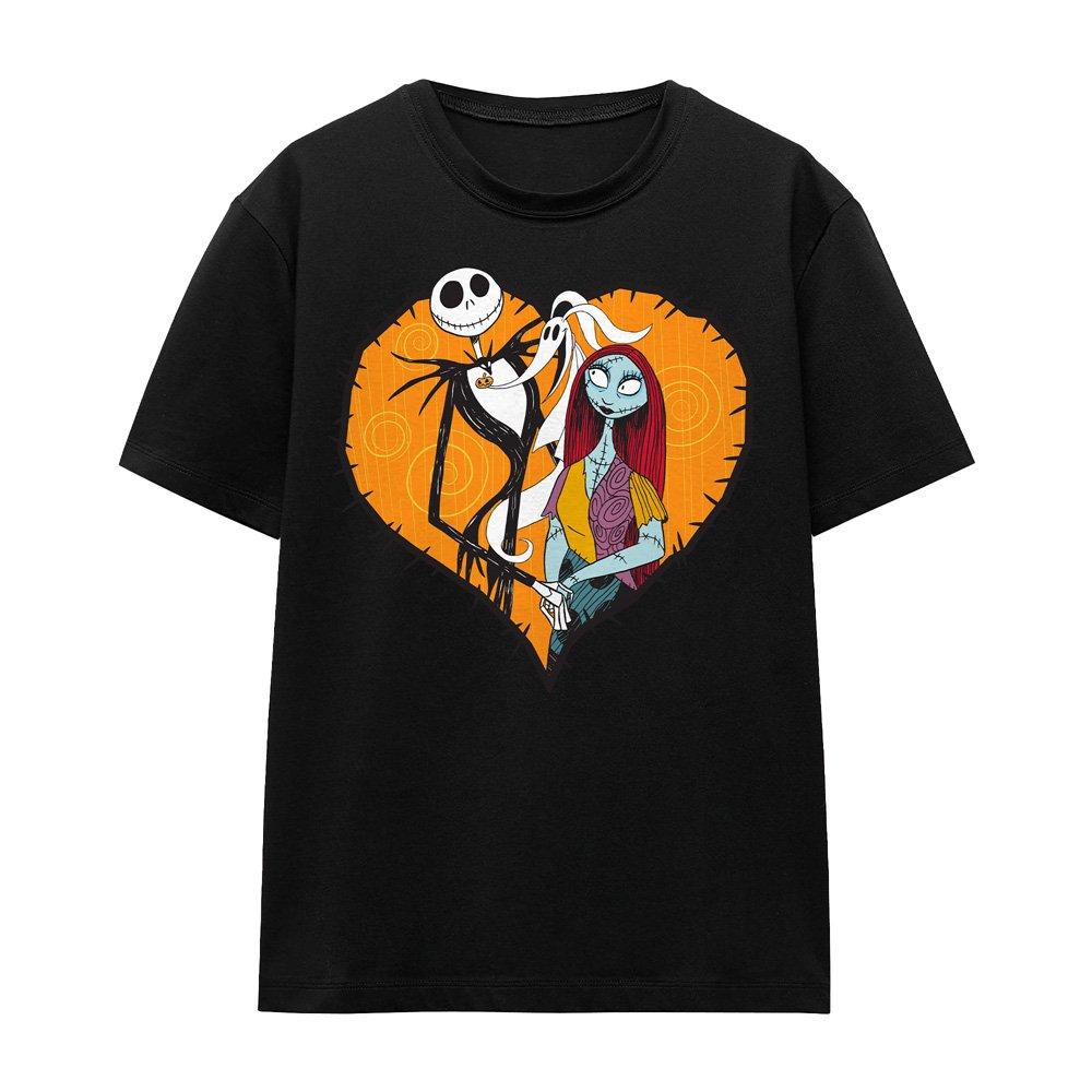 Black - Disney - The Nightmare Before Christmas Jack Sally Heart T- - 4