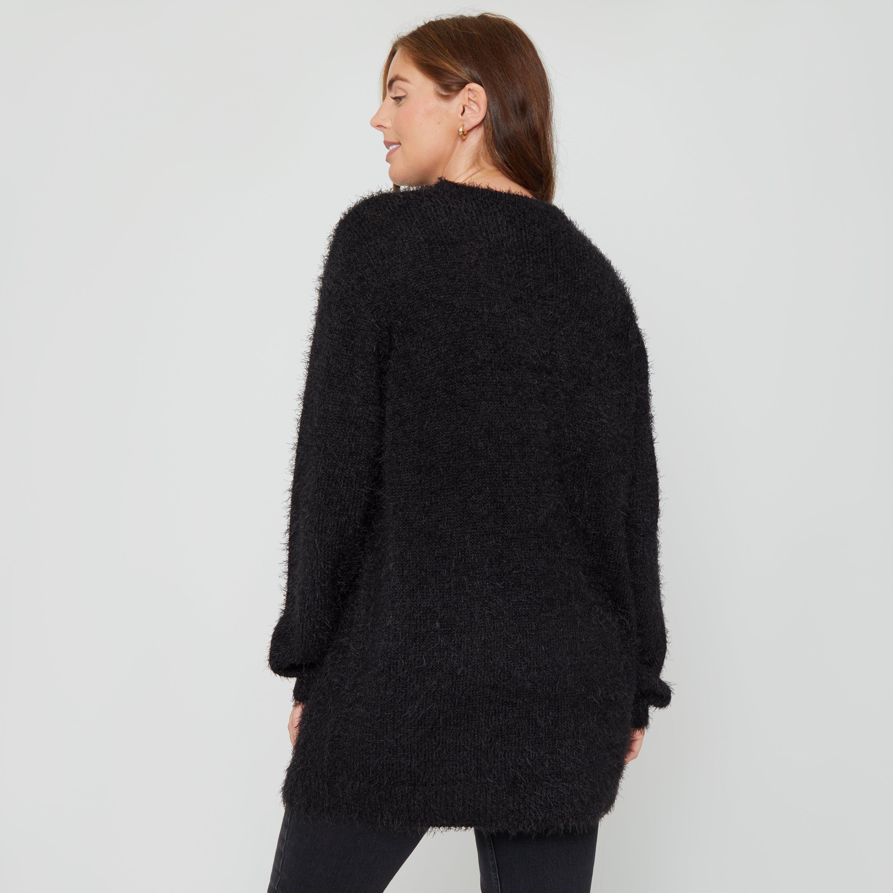 zwart - Be You - BeYou Fluffy Crew Neck Jumper - 4