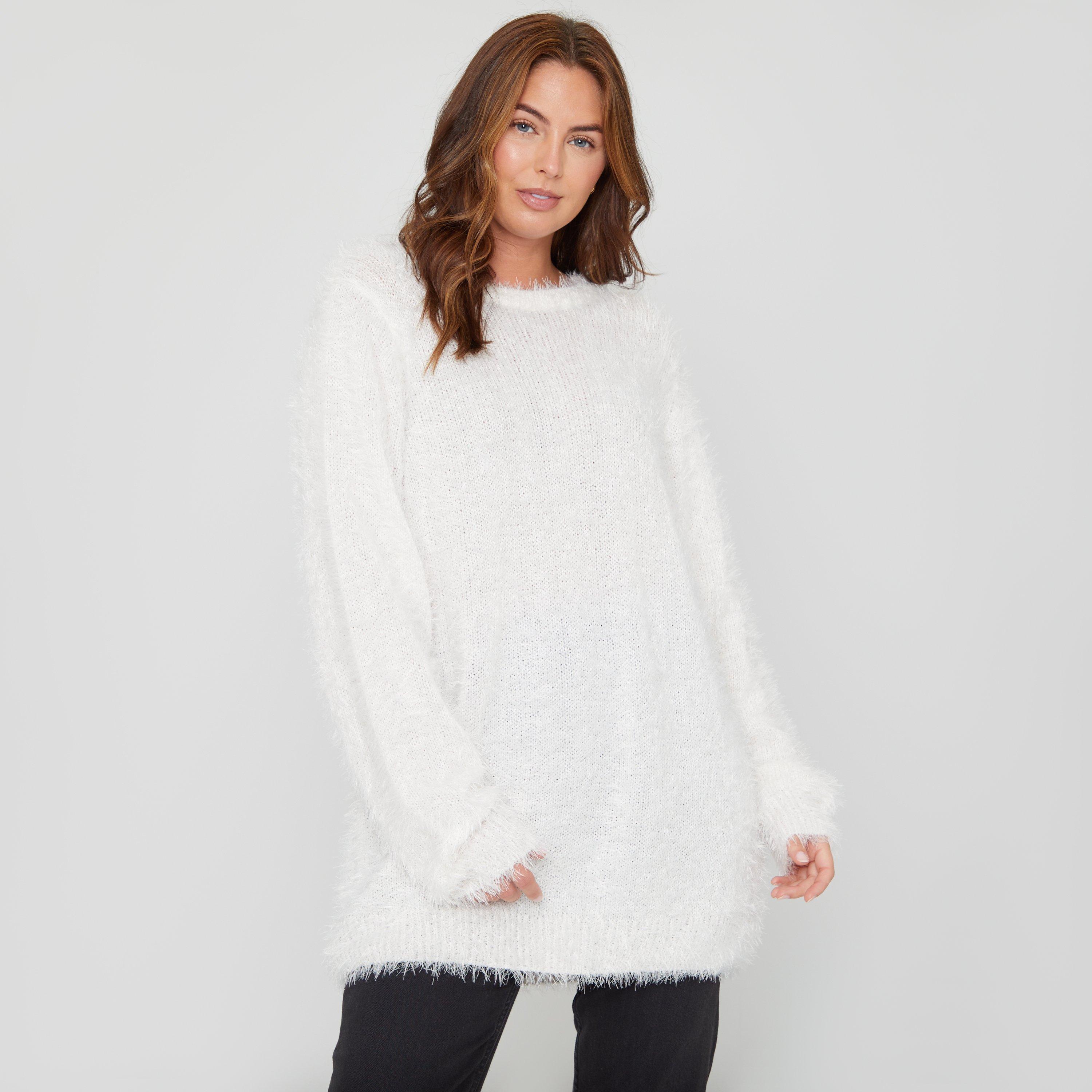 Cream - Be You - Women's BeYou Fluffy Crew Neck Jumper - 2