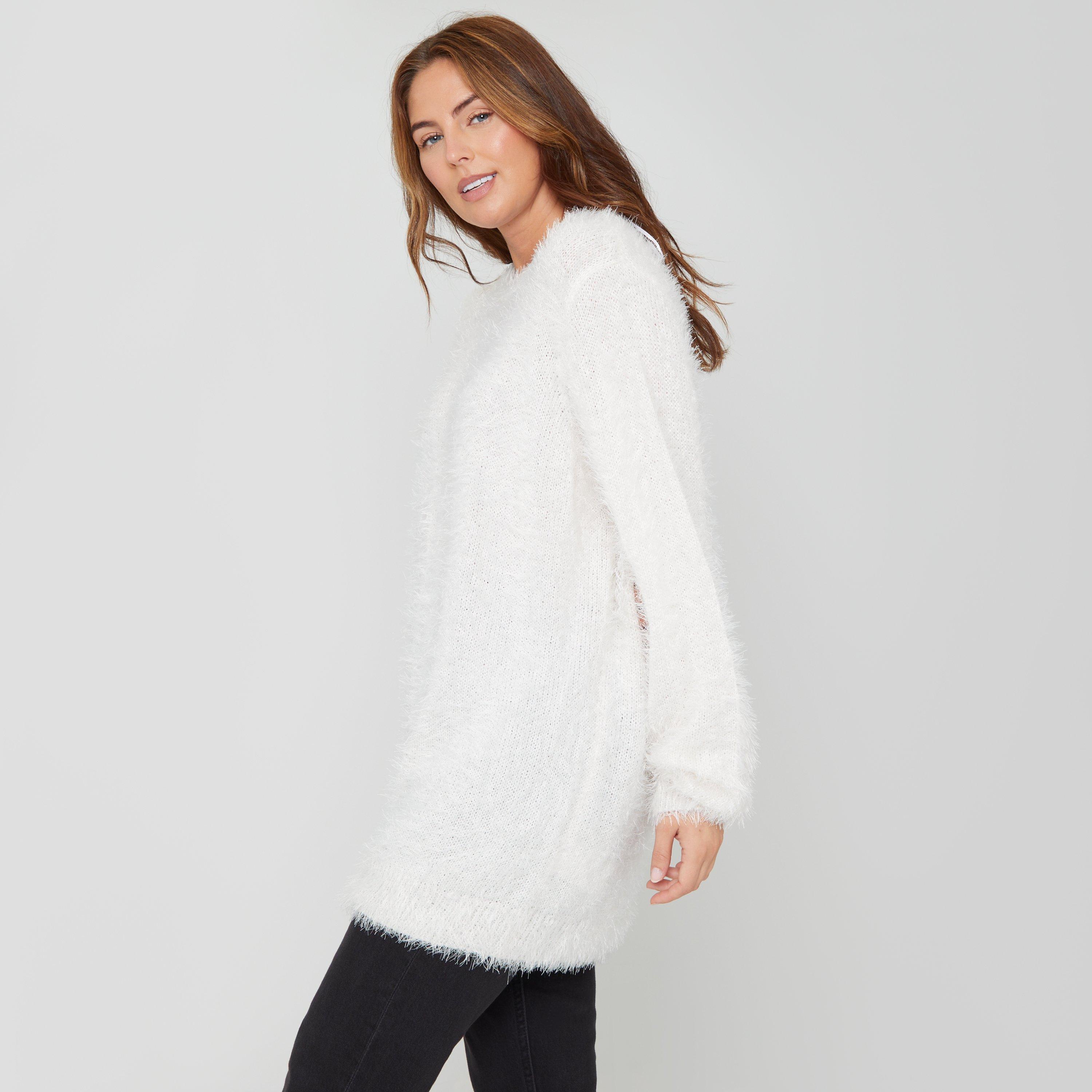 Cream - Be You - Women's BeYou Fluffy Crew Neck Jumper - 3