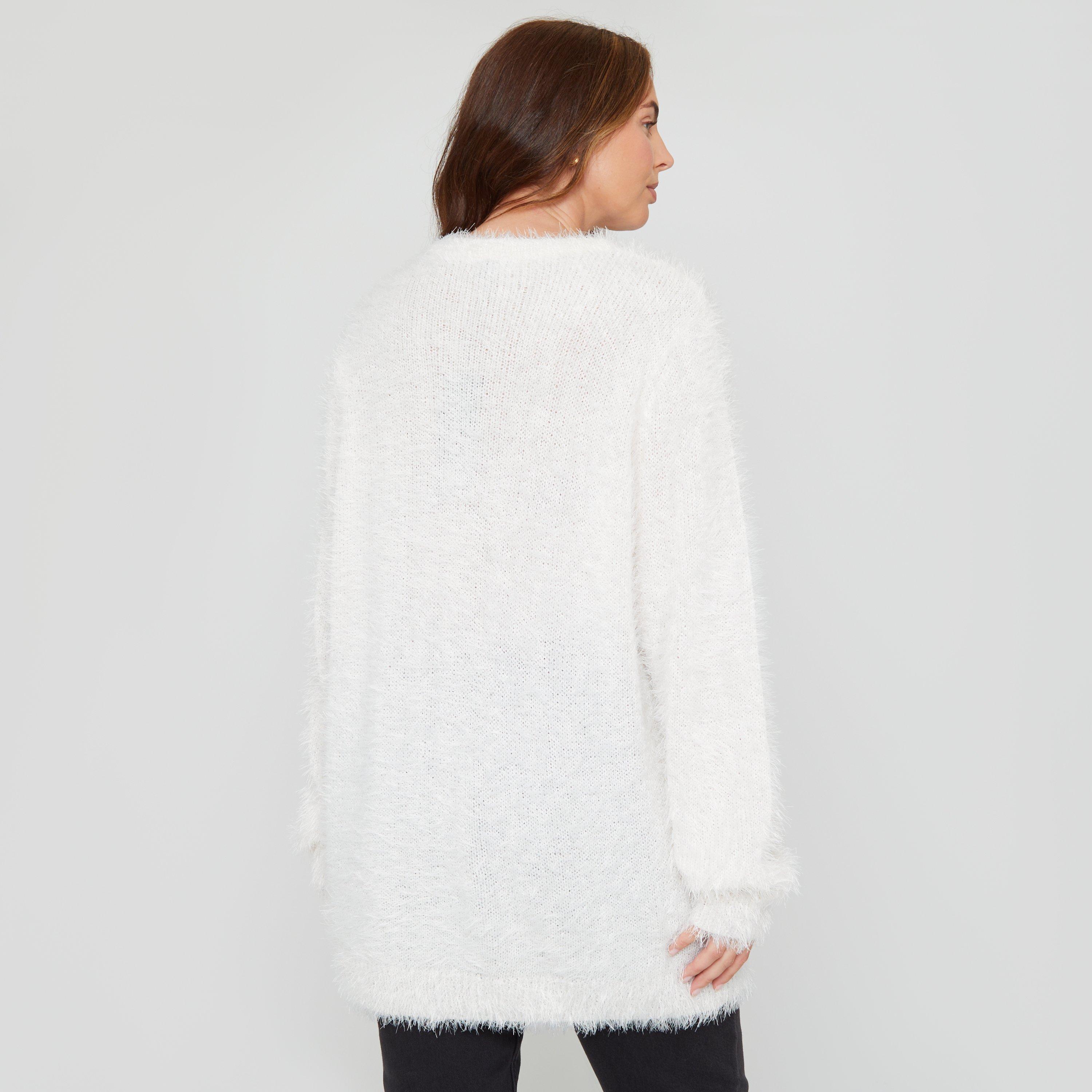 Cream - Be You - Women's BeYou Fluffy Crew Neck Jumper - 5