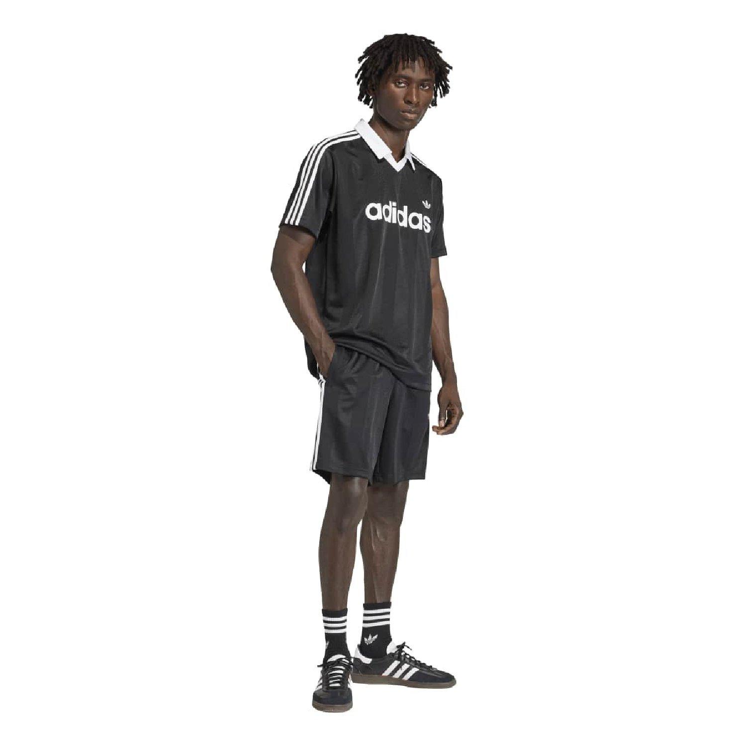 black - adidas Originals - adidas Originals 3- Stripes Loose Engineered Shorts - 4