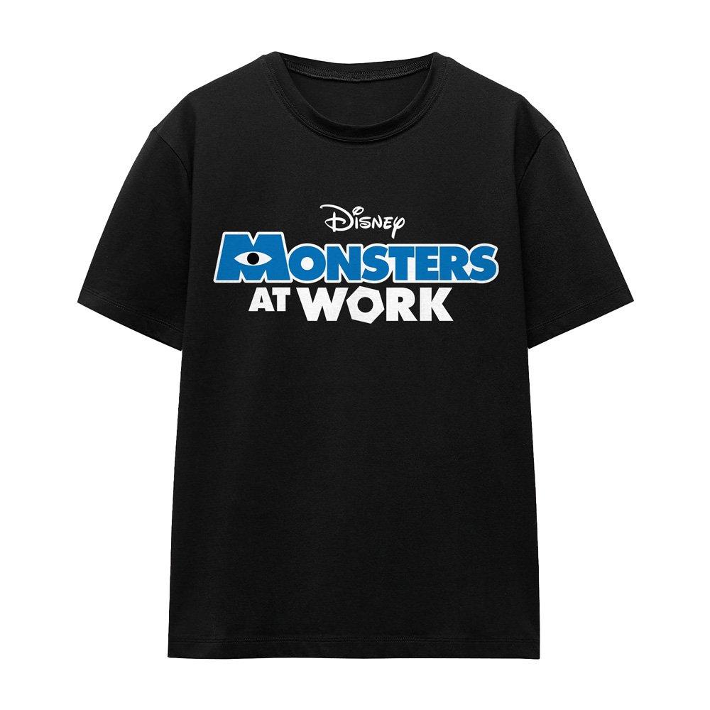 Black - Disney - Monsters At Work Logo Dark T-Shirt Black - 4