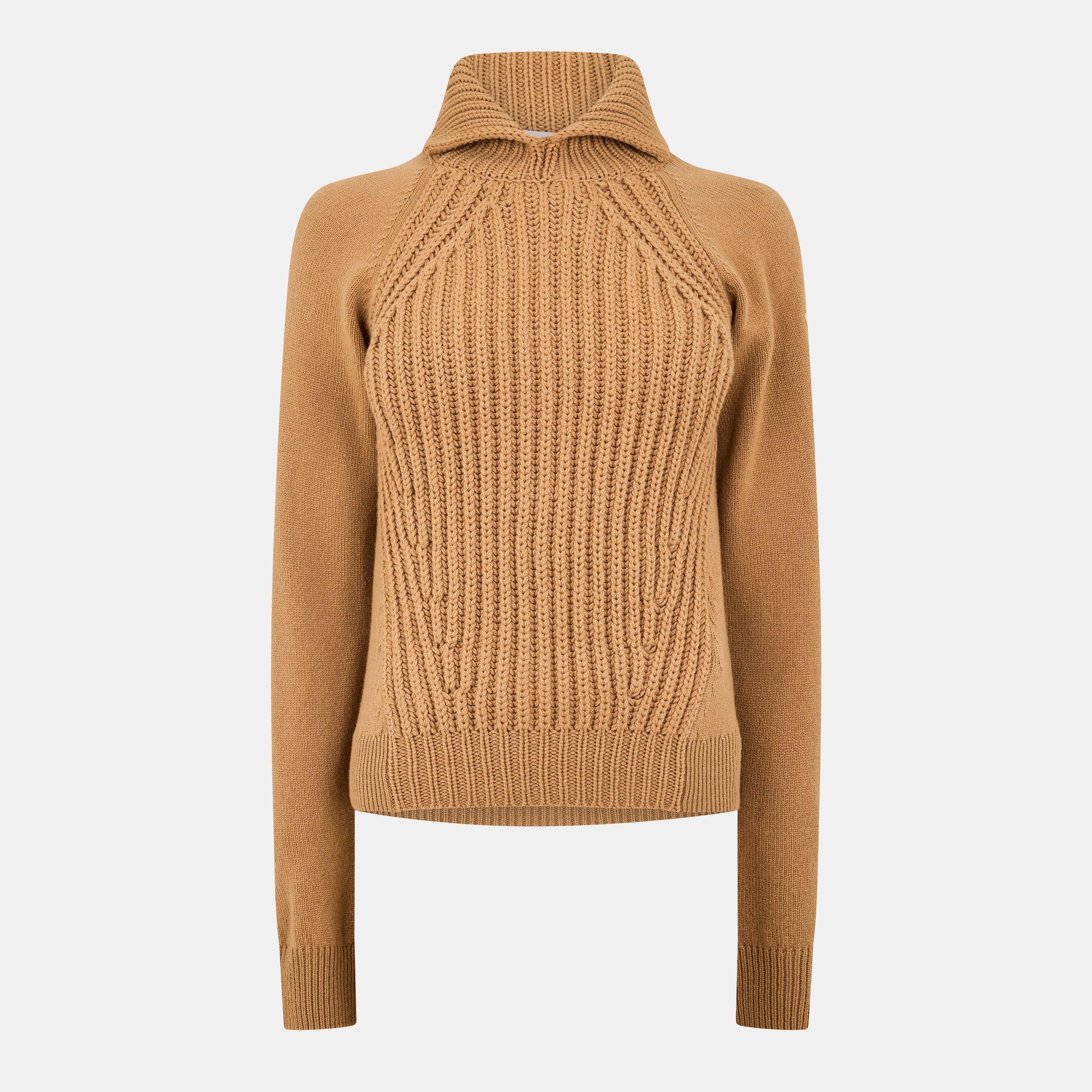 Moncler Women's Crew Neck Jumper - Khaki 235 - Size 12 (M)