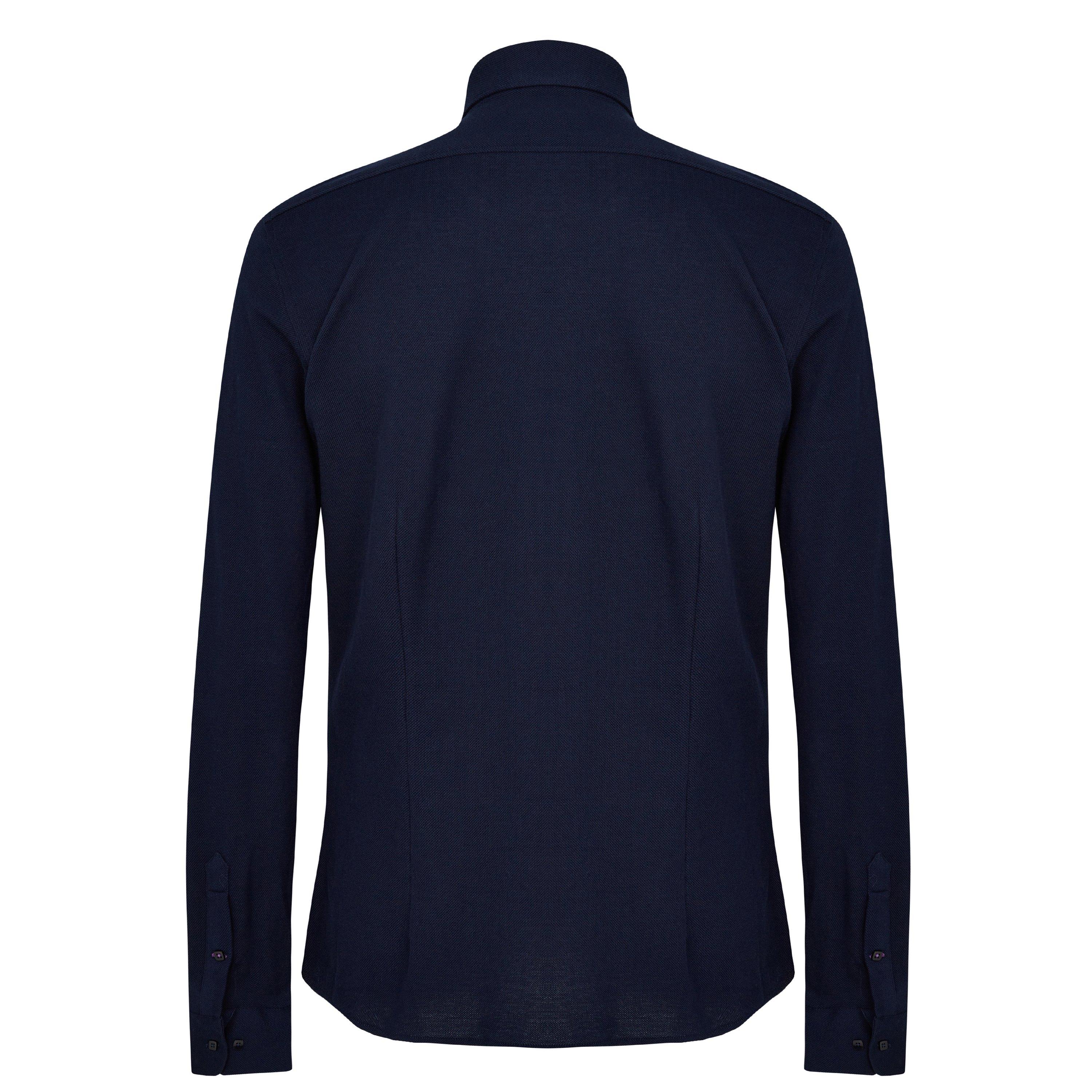 Navy - Without Prejudice - Cotleigh Navy Slim Fit Jersey Shirt - 5