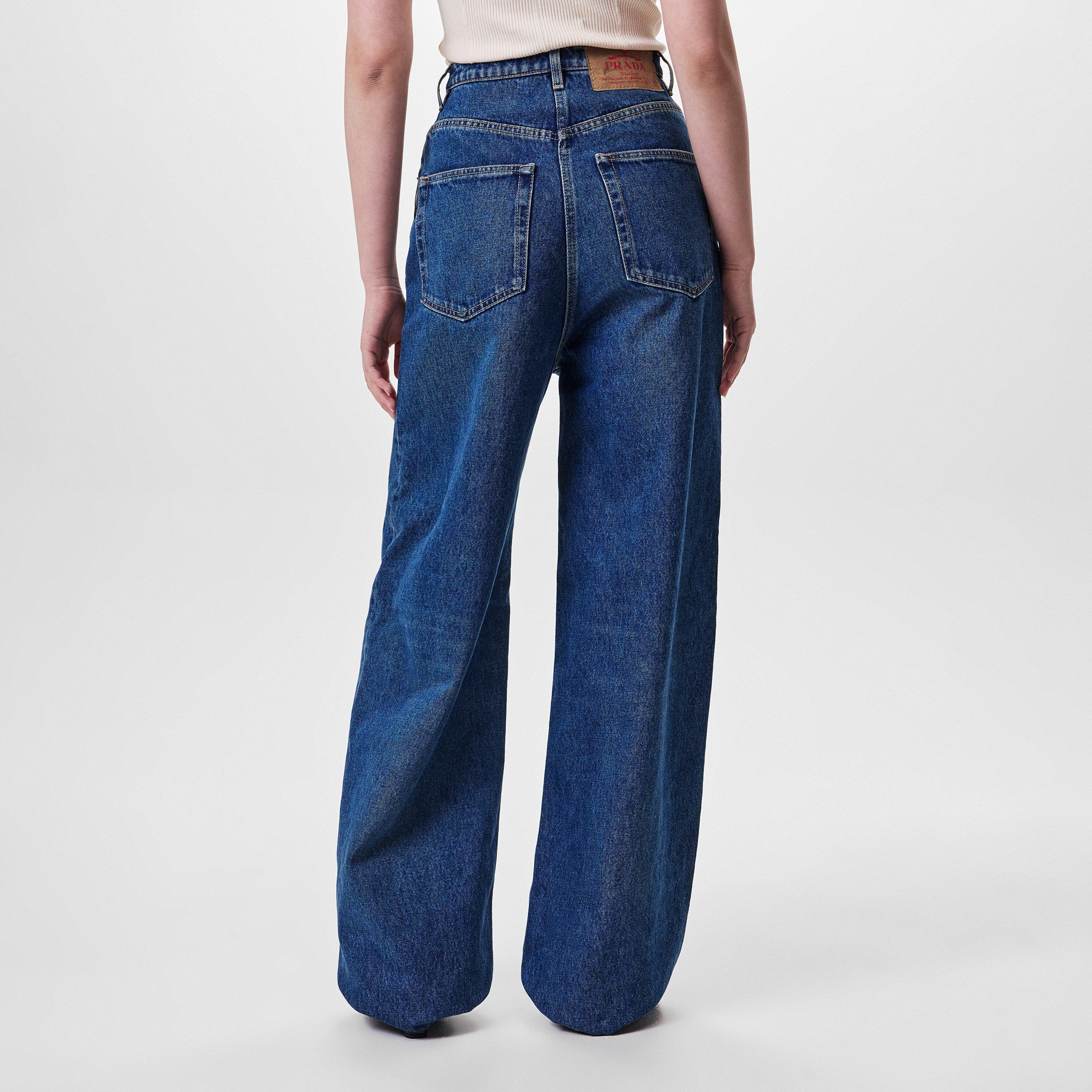 Bleu - Prada - Wide Leg Jeans - 4