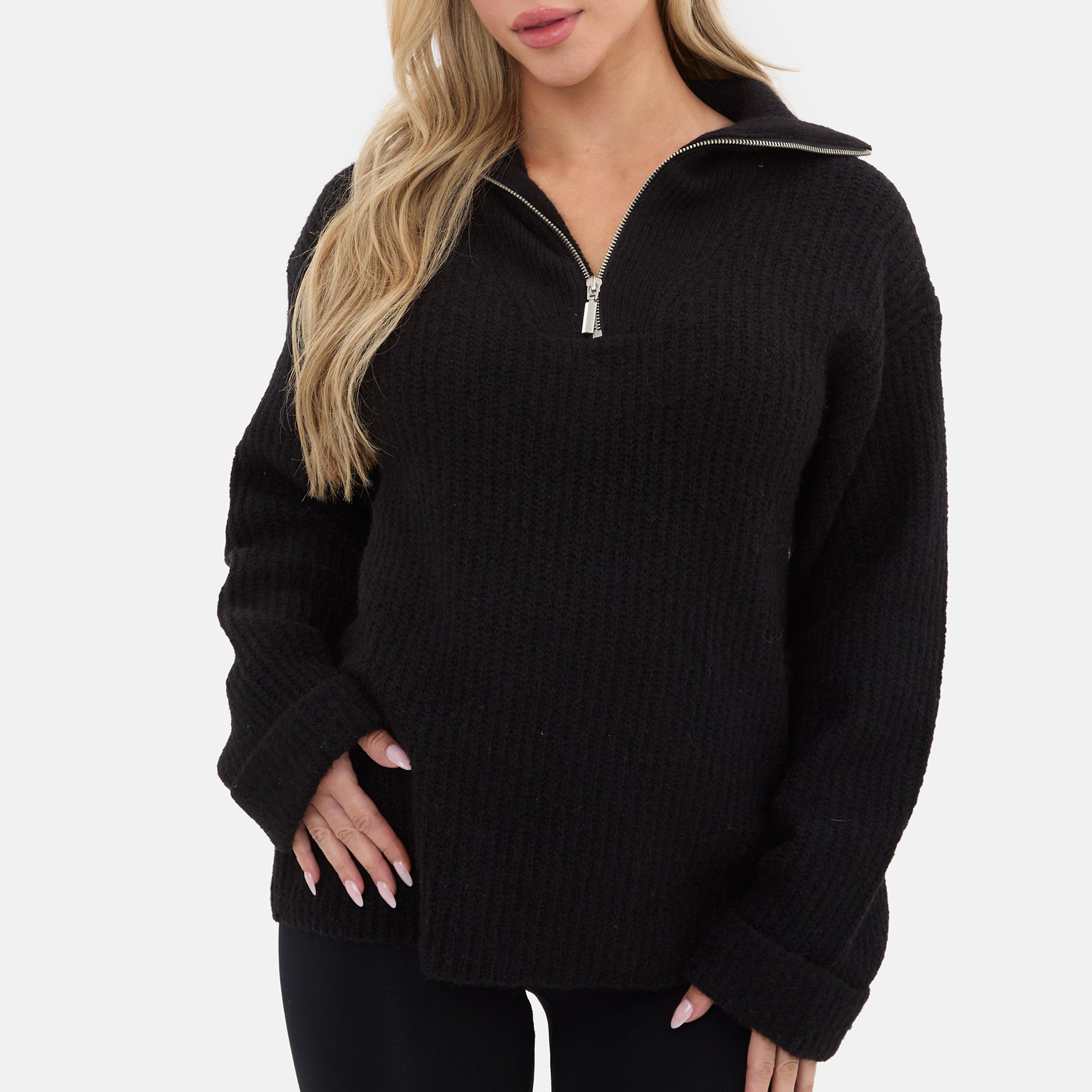 Black - I Saw It First - Zip Neck Jumper - 2