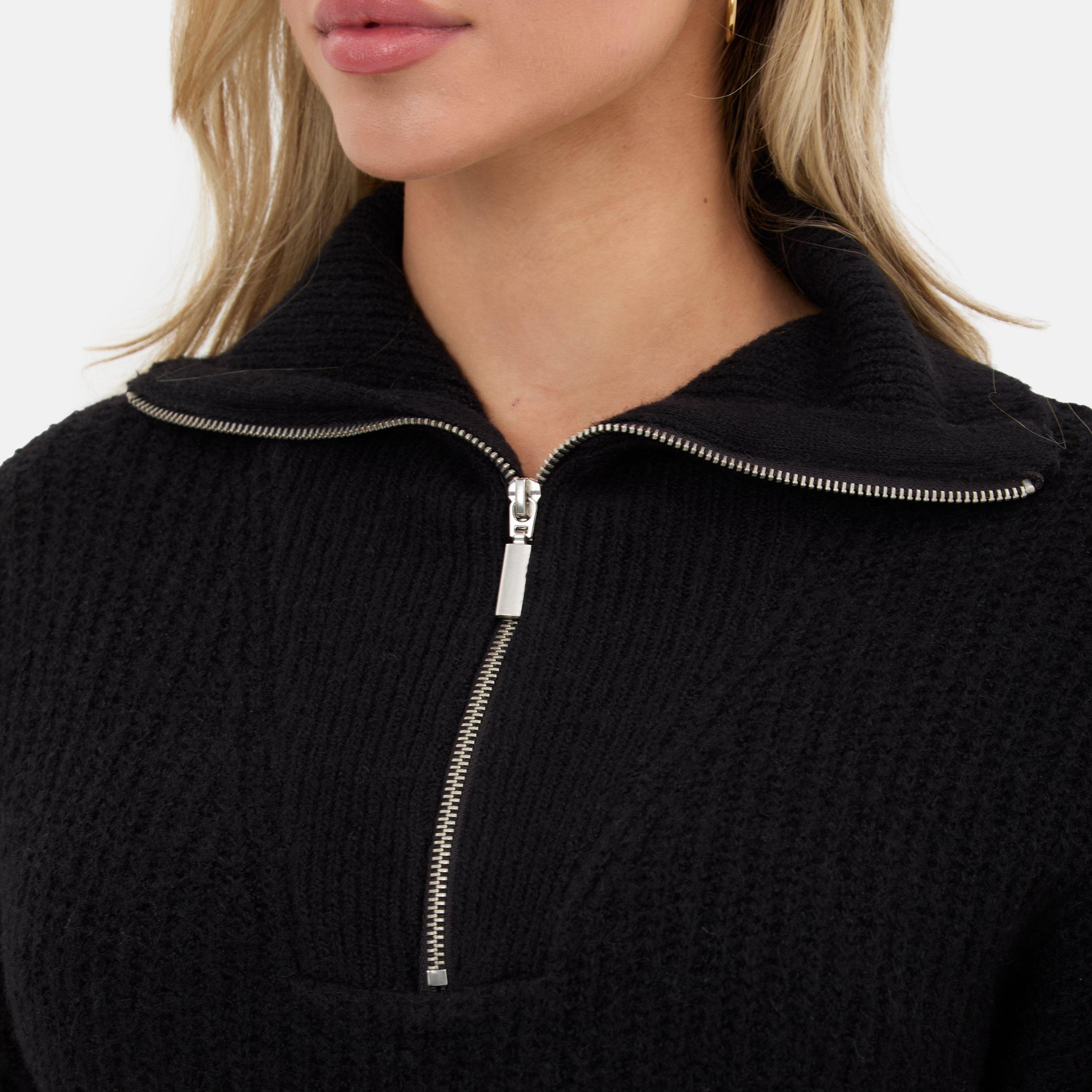 Black - I Saw It First - Zip Neck Jumper - 4
