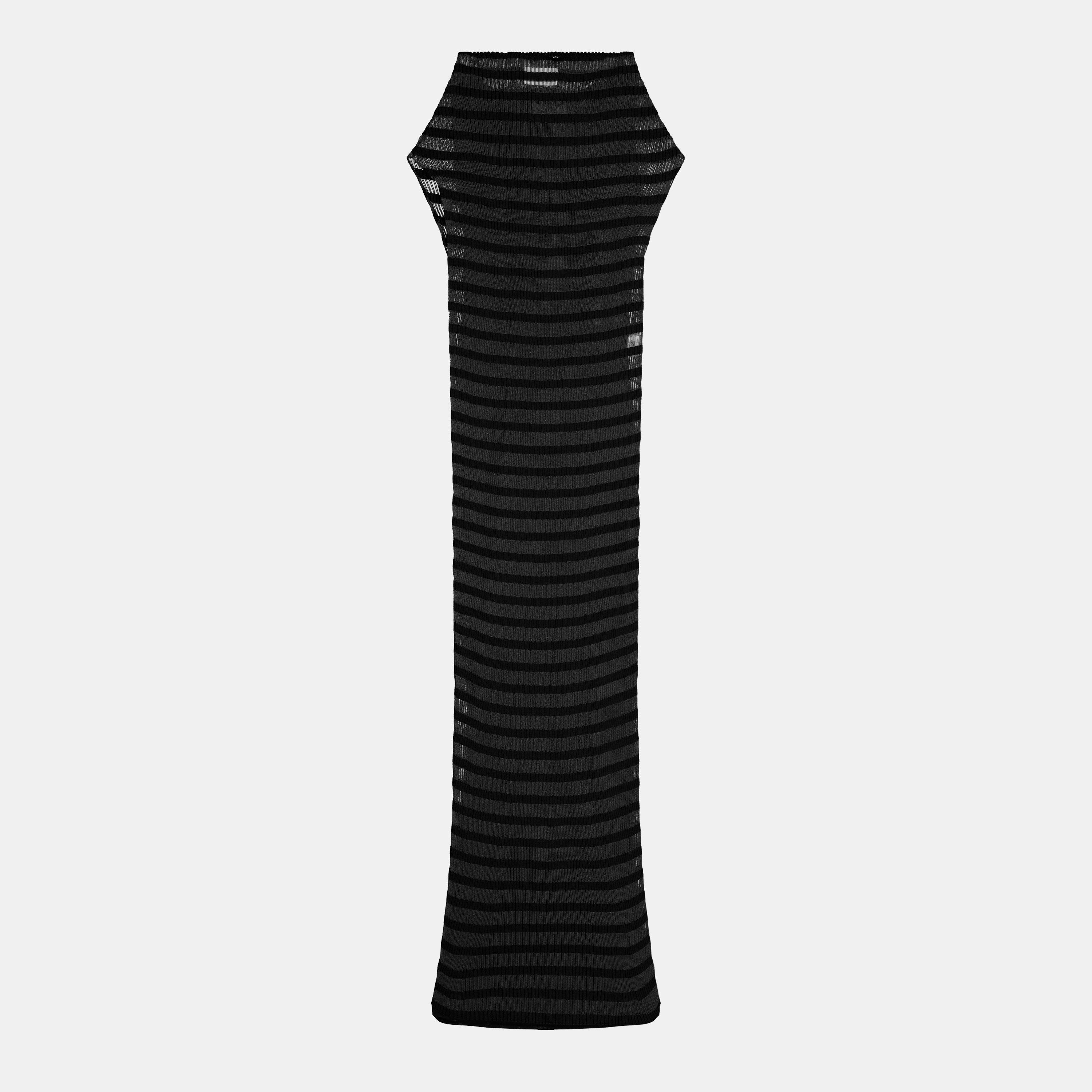 Black - Jean Paul Gaultier - The Mariniere Striped Black Dress - 1