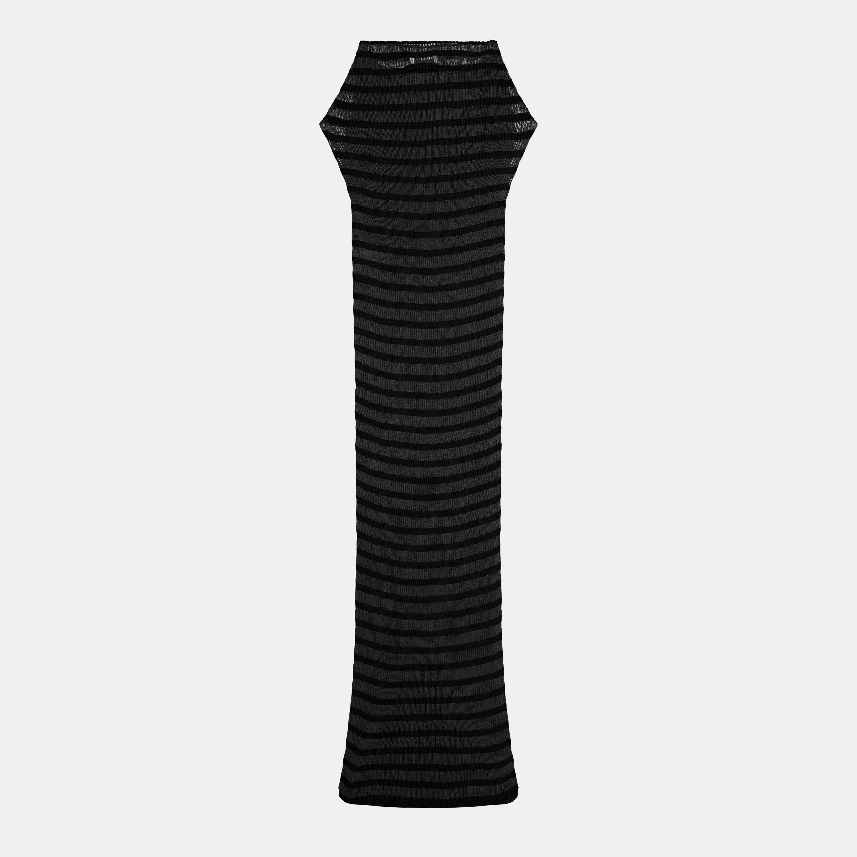 Black - Jean Paul Gaultier - The Mariniere Striped Black Dress - 2