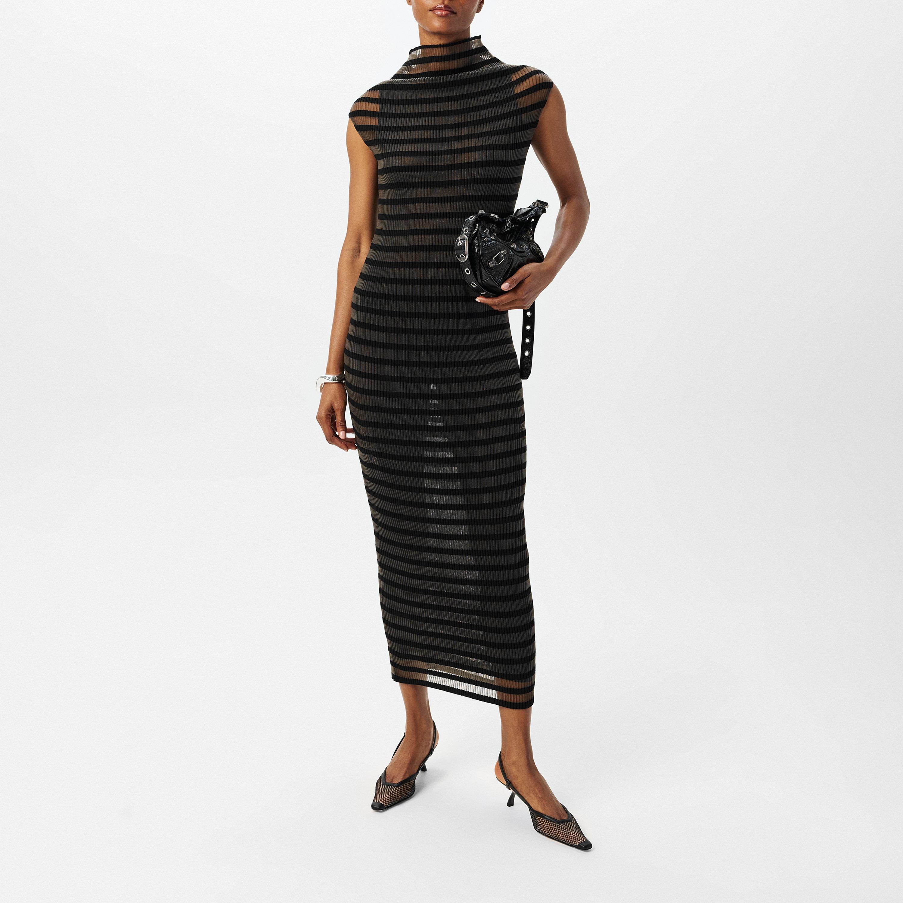 Black - Jean Paul Gaultier - The Mariniere Striped Black Dress - 6