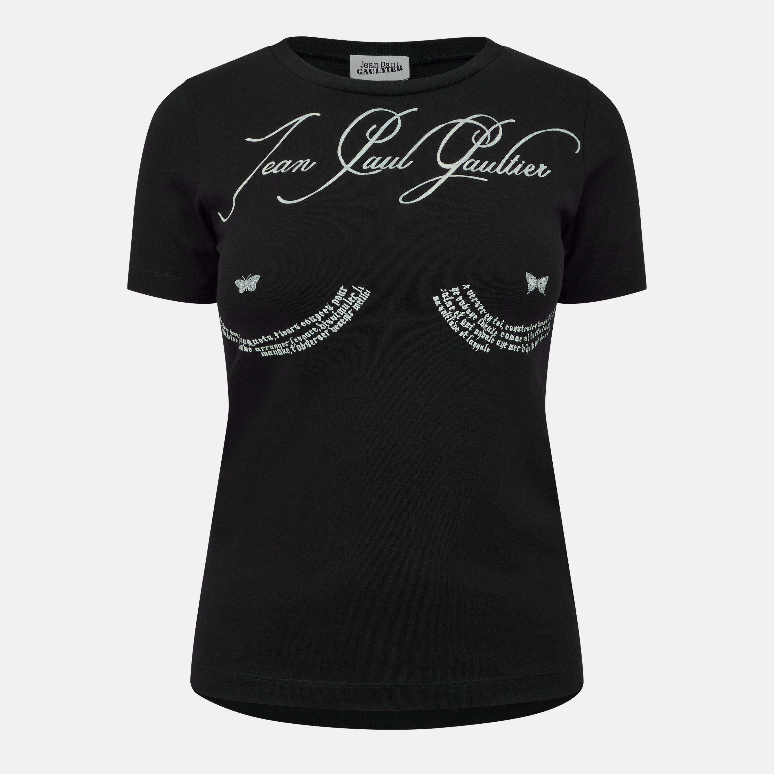 Black - Jean Paul Gaultier - Women's Tattoo Baby Tee - 1