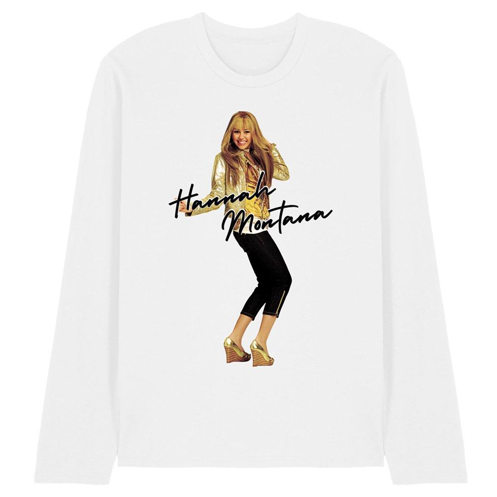White - Disney - Hannah Montana Pose Long Sleeve T Shirt White - 1