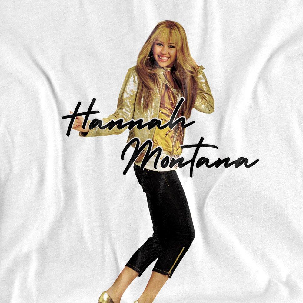 White - Disney - Hannah Montana Pose Long Sleeve T Shirt White - 2